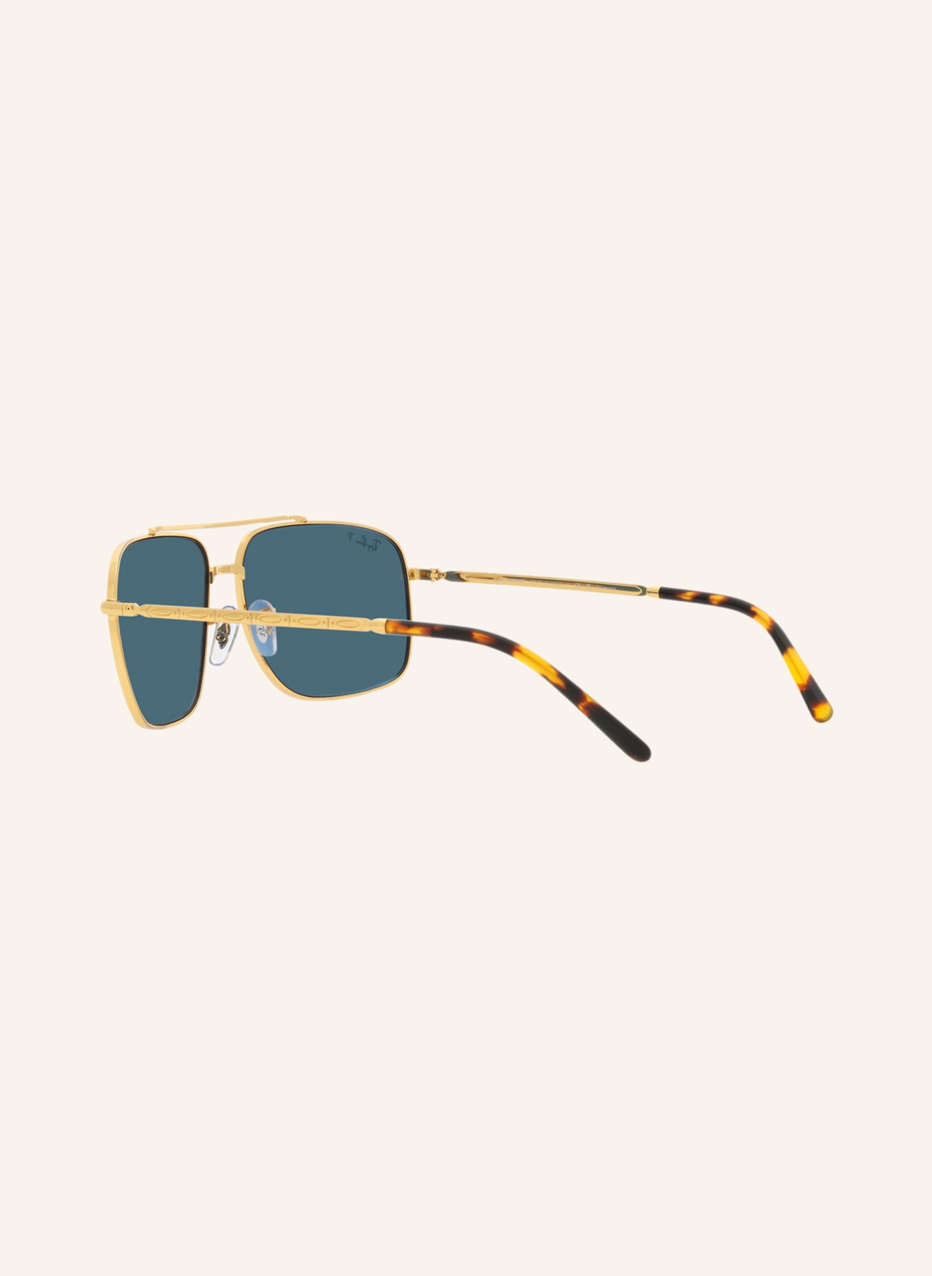 Ray-Ban Sunglasses RB3796, Color: 9196S2 - GOLD/ BLUE POLARIZED (Image 4)