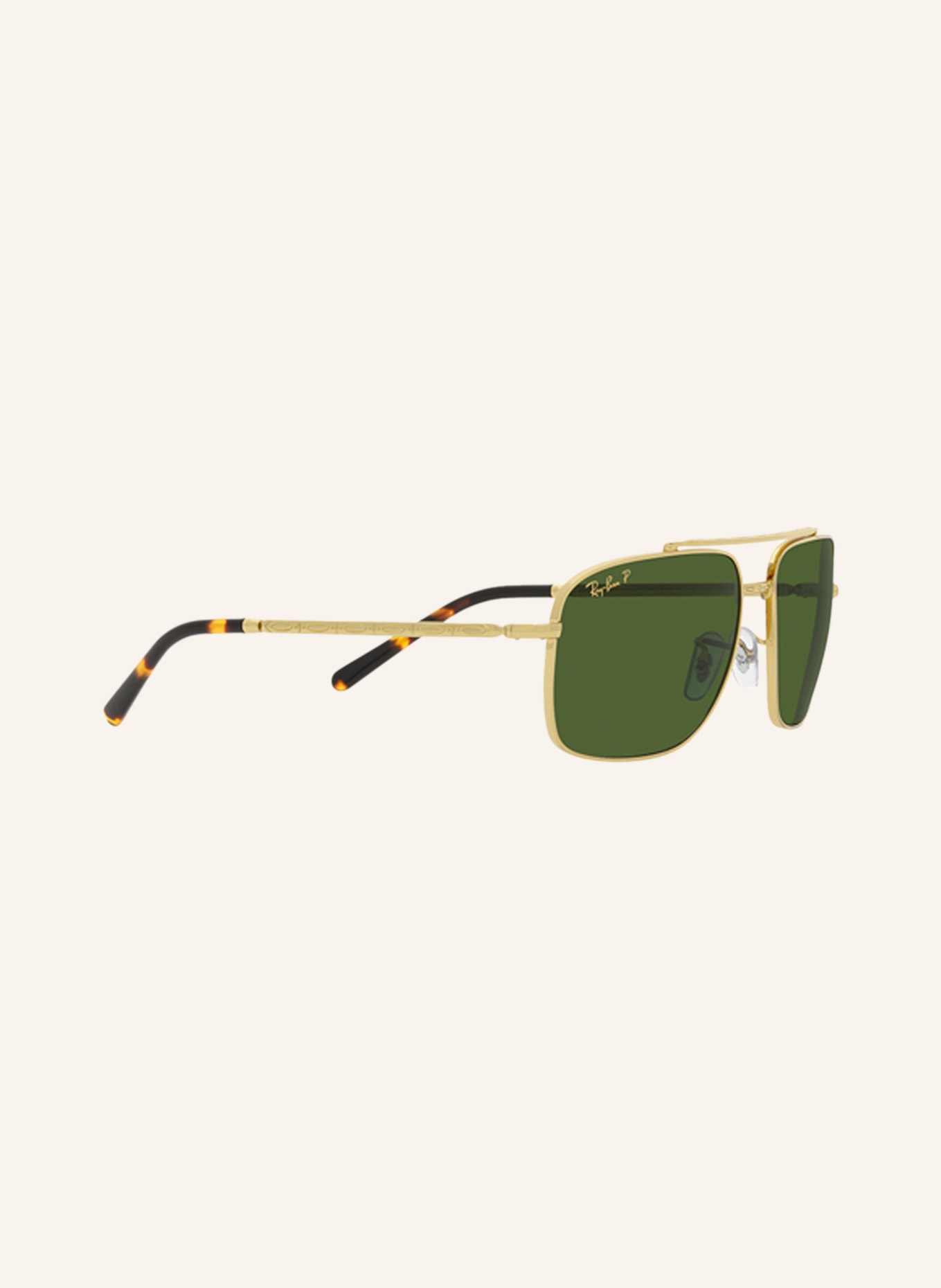 Ray-Ban Sunglasses RB3796, Color: 9196P1 - GOLD/ GREEN POLARIZED (Image 3)