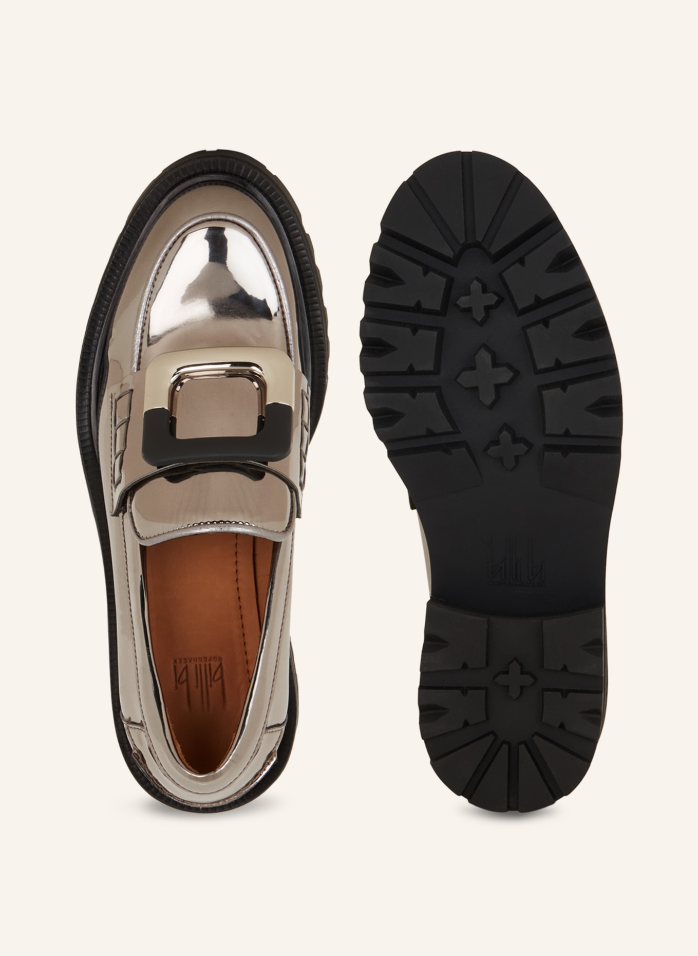 billi bi Platform loafers, Color: SILVER (Image 5)