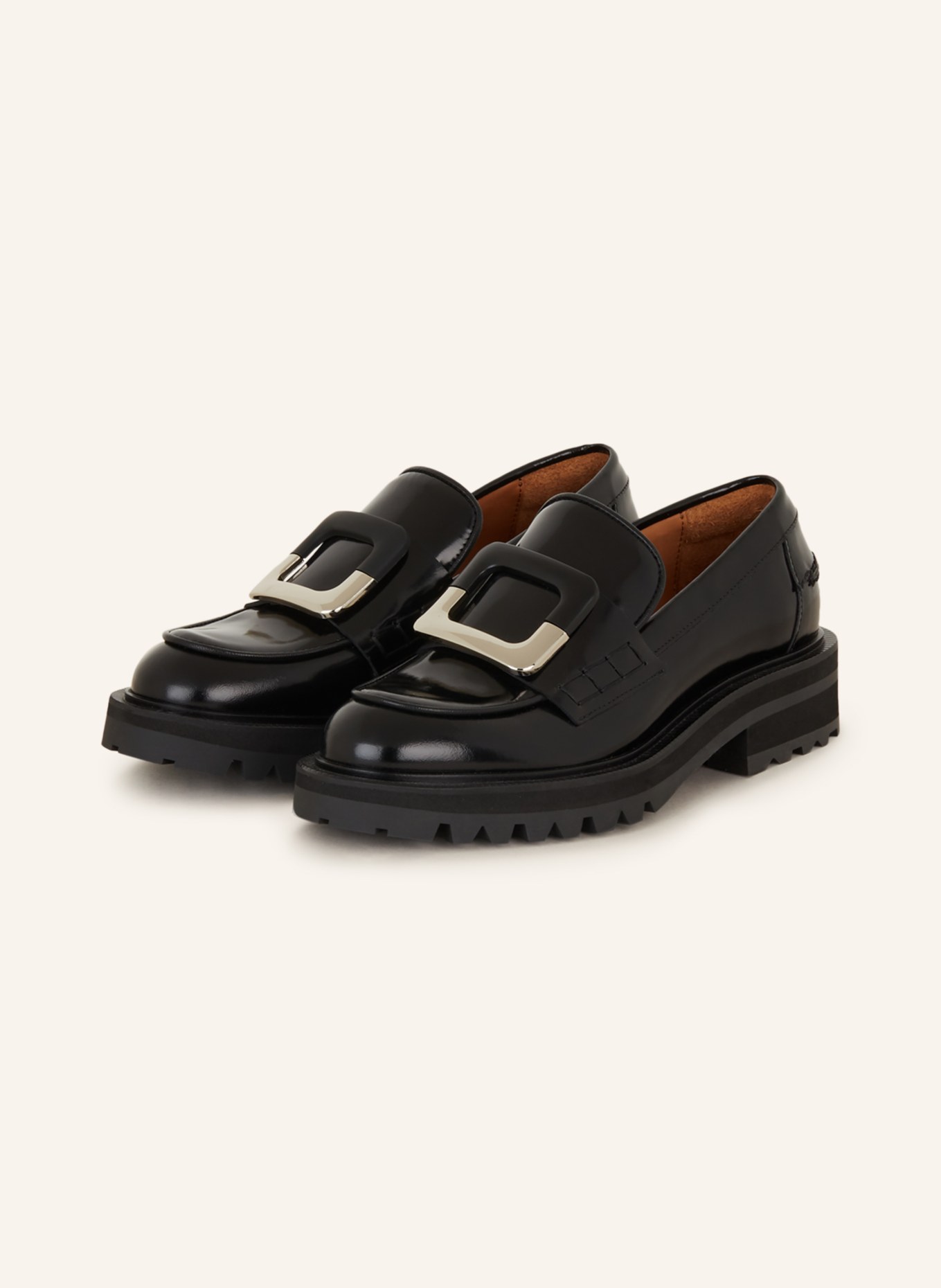 billi bi Platform loafers POLIDO, Color: BLACK (Image 1)