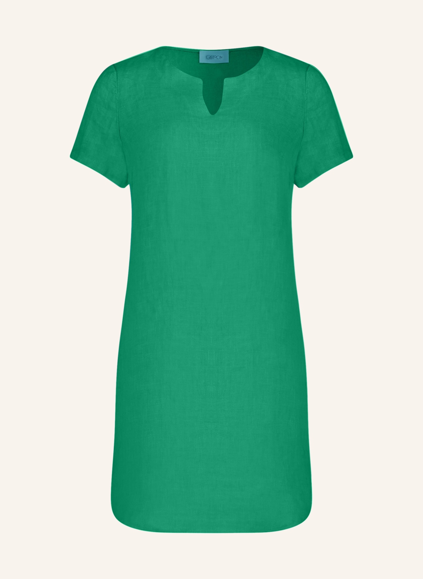 CARTOON Linen dress, Color: GREEN (Image 1)