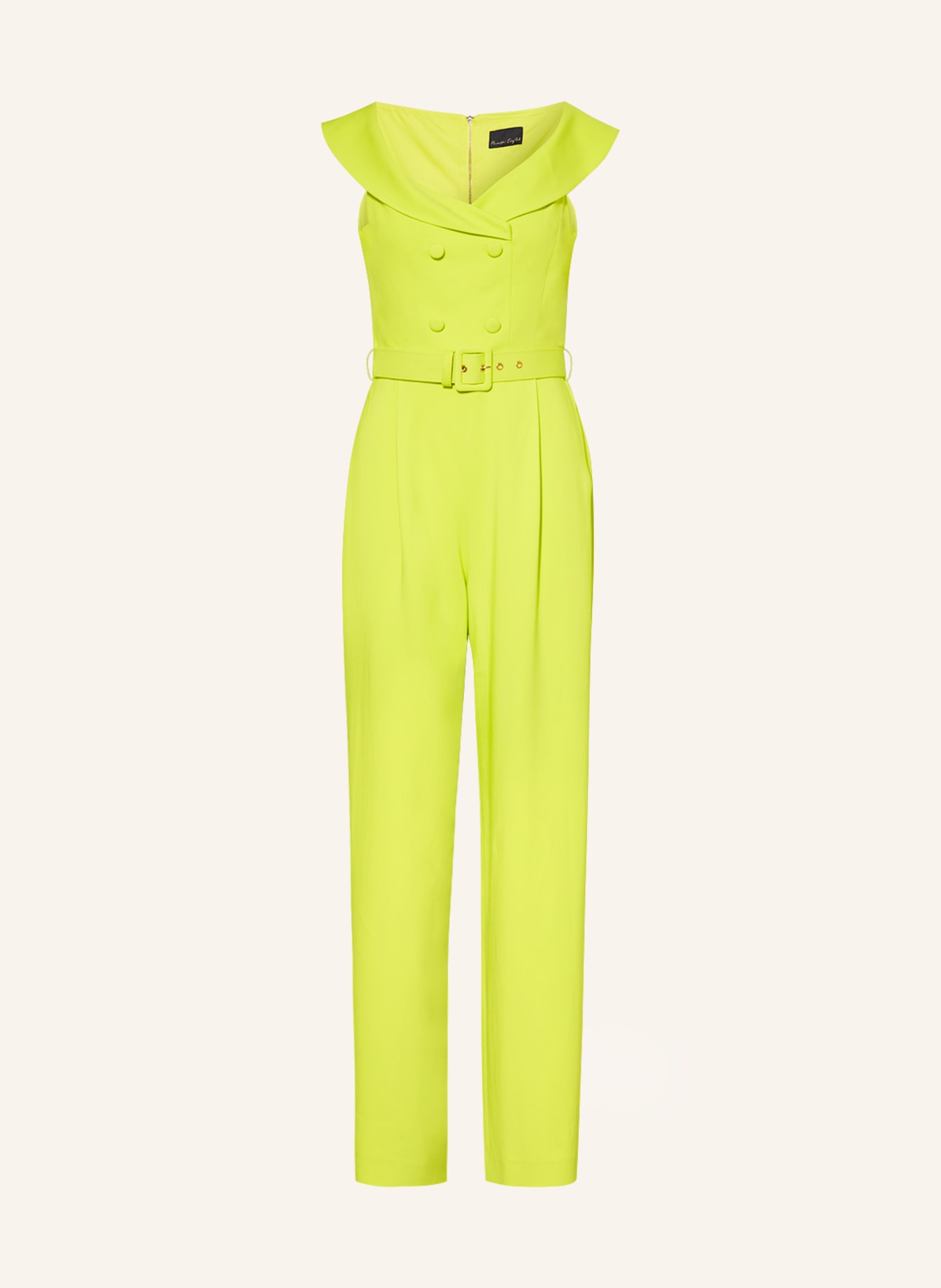 Solid Color Rayon Jumpsuit in Neon Green  TJW1096