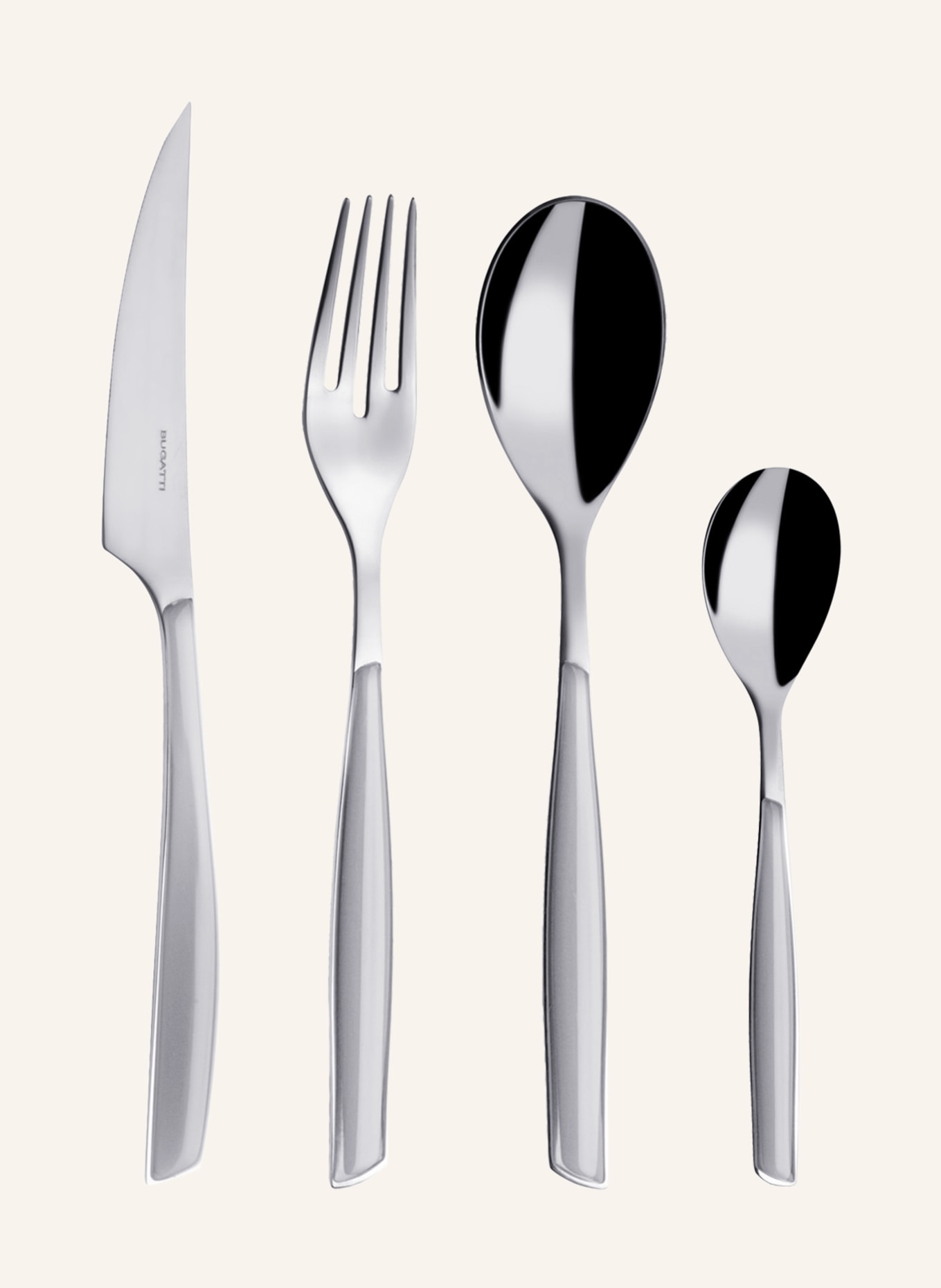 CASA BUGATTI 8-piece Cutlery set GLAMOUR, Color: GRAY (Image 1)
