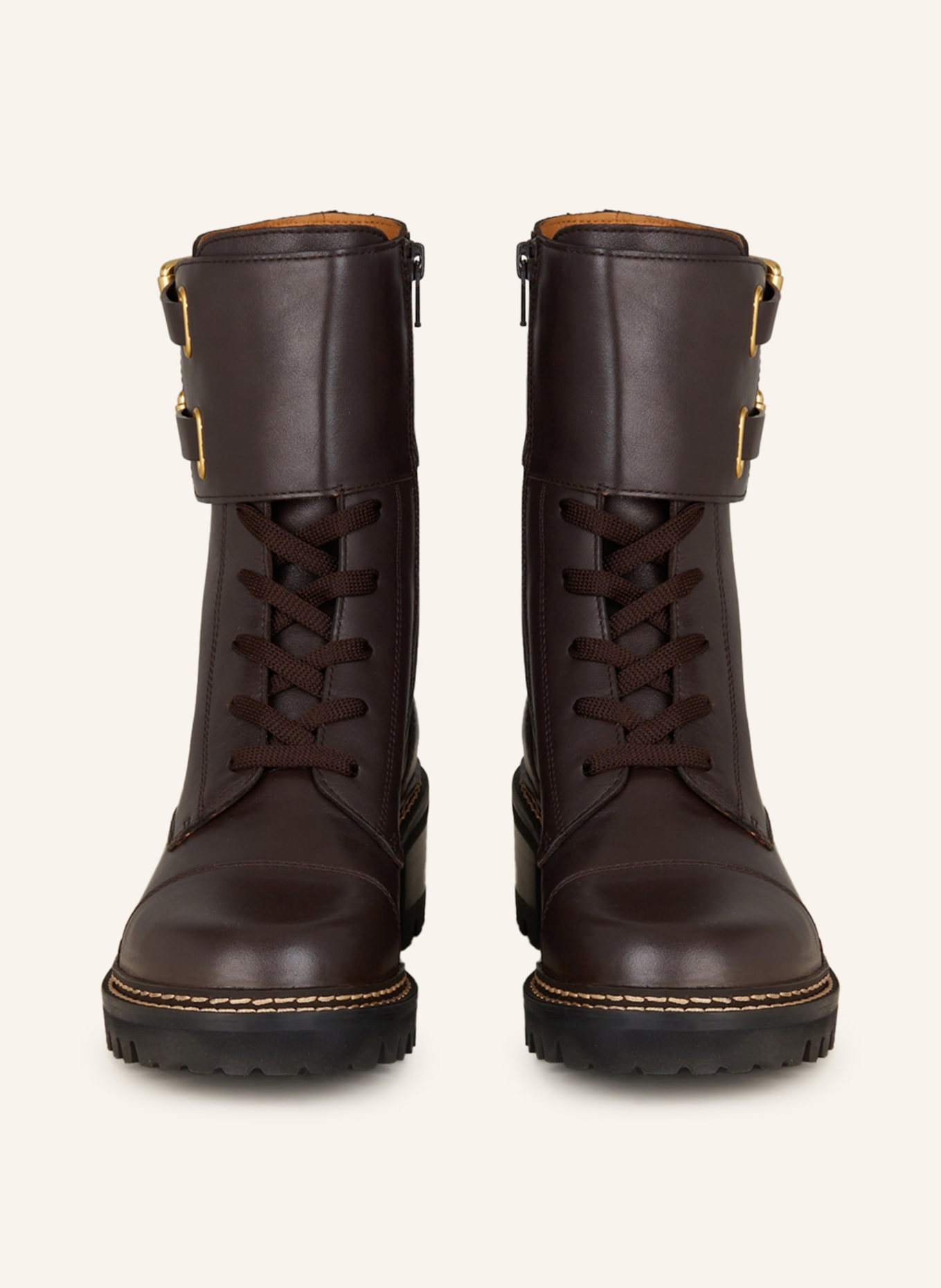 SEE BY CHLOÉ Lace-up boots MALLORY, Color: DARK BROWN (Image 3)