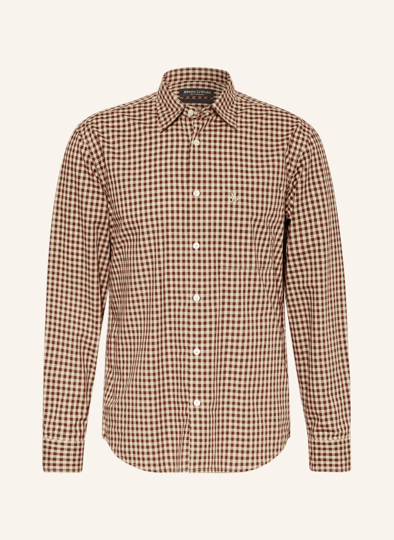 Marc O'Polo Shirt regular fit, Color: DARK BROWN/ LIGHT BROWN (Image 1)
