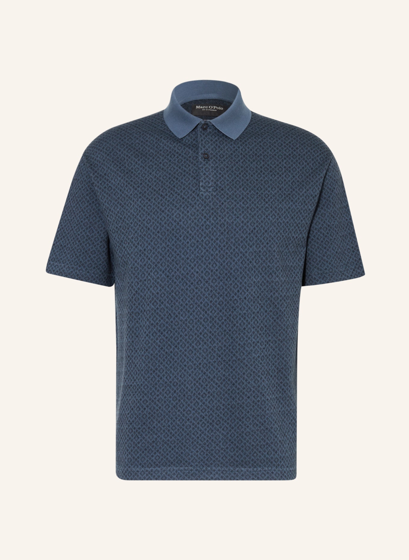 Marc O'Polo Piqué polo shirt relaxed fit, Color: BLUE GRAY/ DARK BLUE (Image 1)