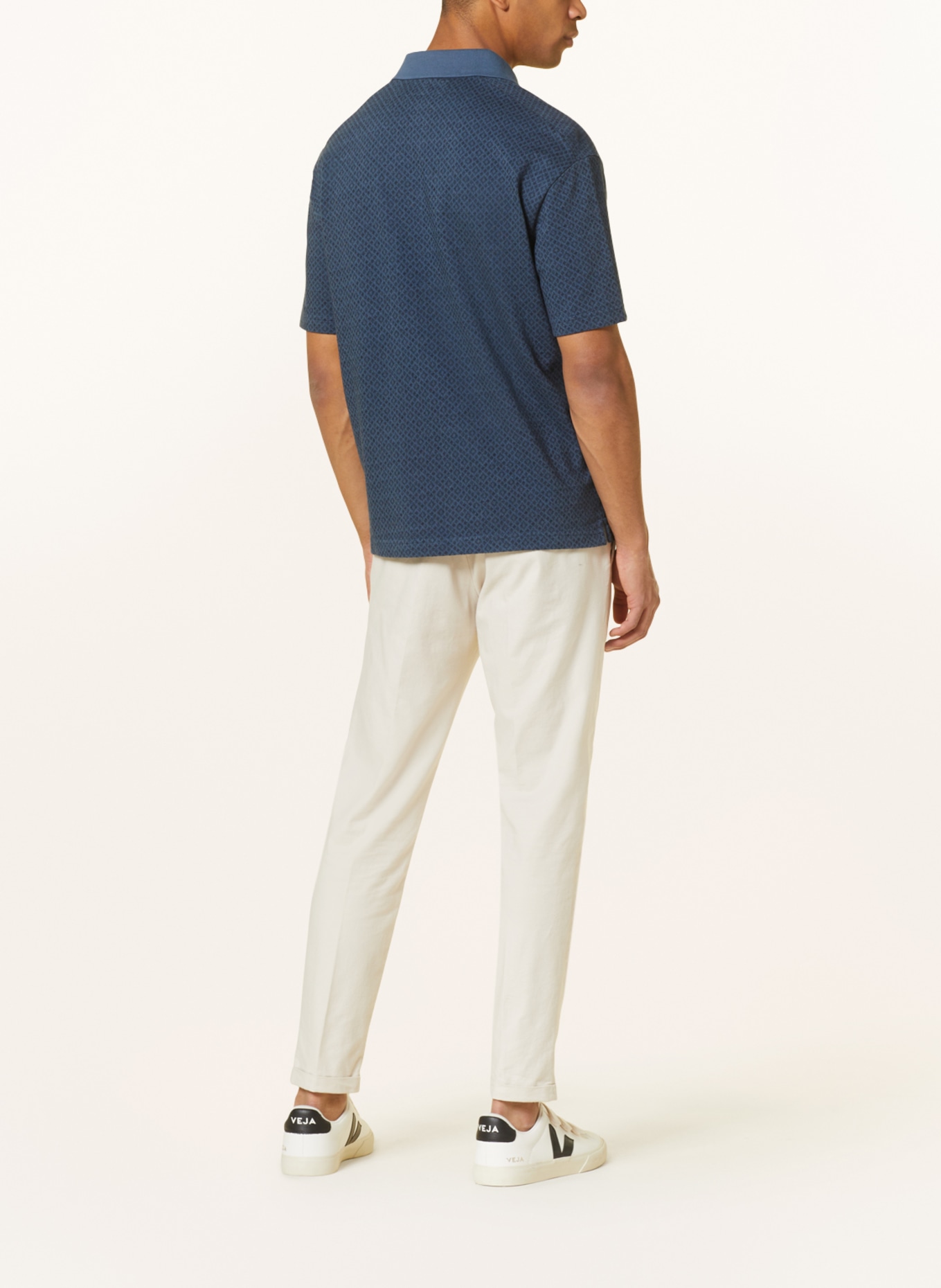 Marc O'Polo Piqué-Poloshirt Relaxed Fit, Farbe: BLAUGRAU/ DUNKELBLAU (Bild 3)