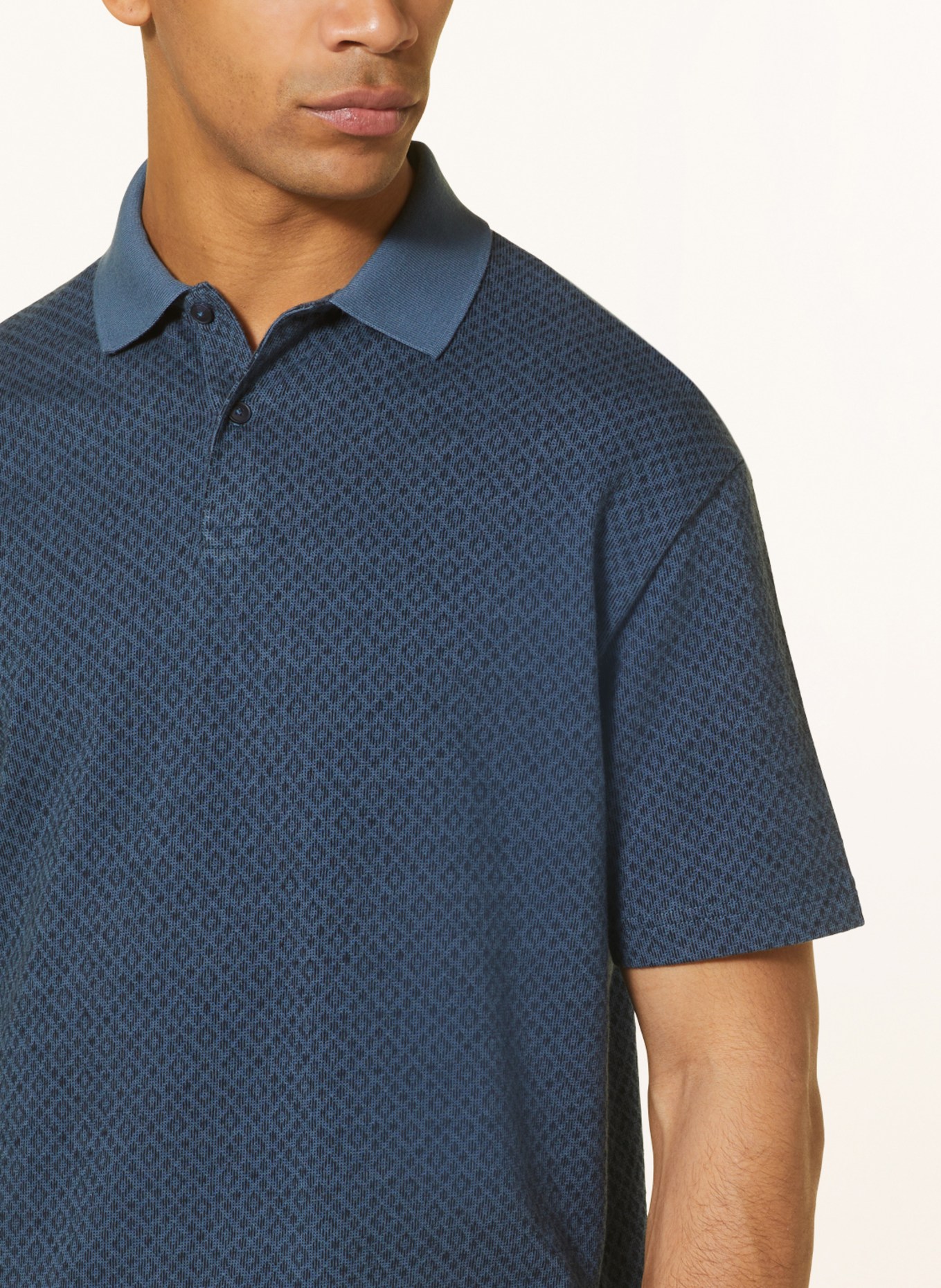Marc O'Polo Piqué polo shirt relaxed fit, Color: BLUE GRAY/ DARK BLUE (Image 4)