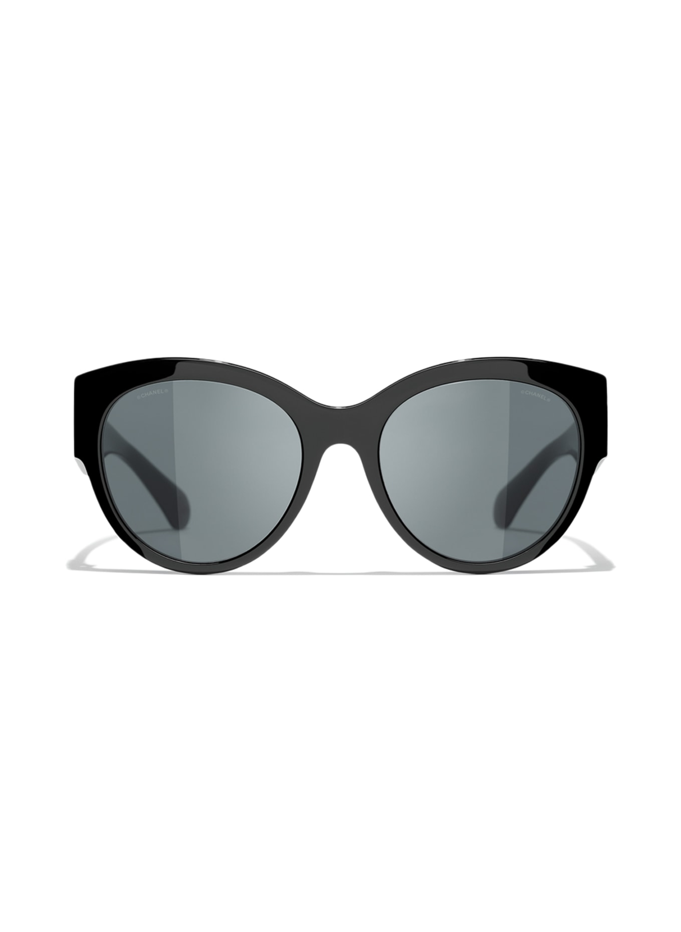 CHANEL Katzenaugenförmige Sonnenbrille, Farbe: C888S4 - SCHWARZ/ DUNKELGRAU (Bild 2)