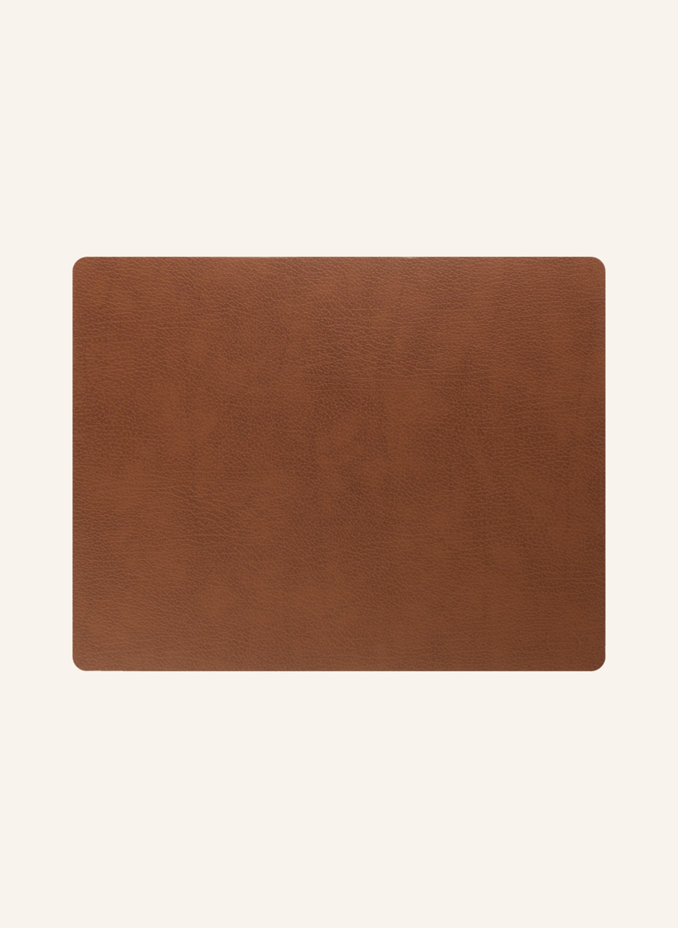 LINDDNA Tischset SQUARE L aus Leder, Farbe: COGNAC (Bild 1)