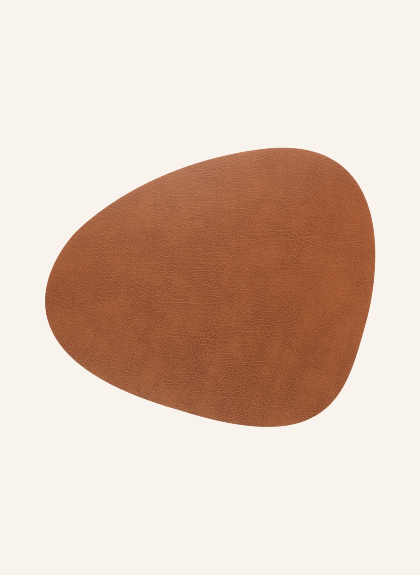 LINDDNA Placemats CURVE L made of leather, Color: COGNAC (Image 1)