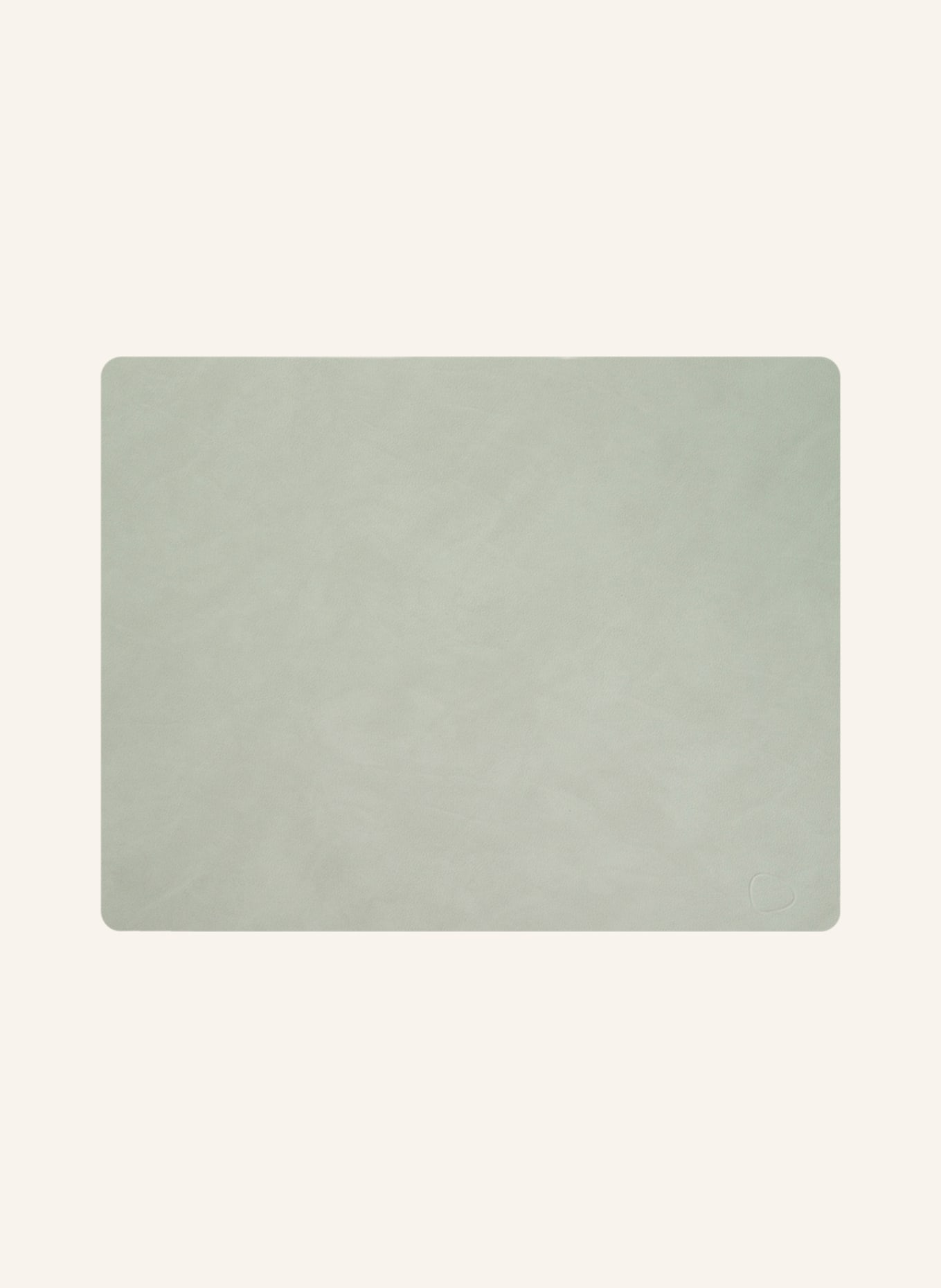 LINDDNA Placemats SQUARE L made of leather, Color: LIGHT GREEN (Image 1)