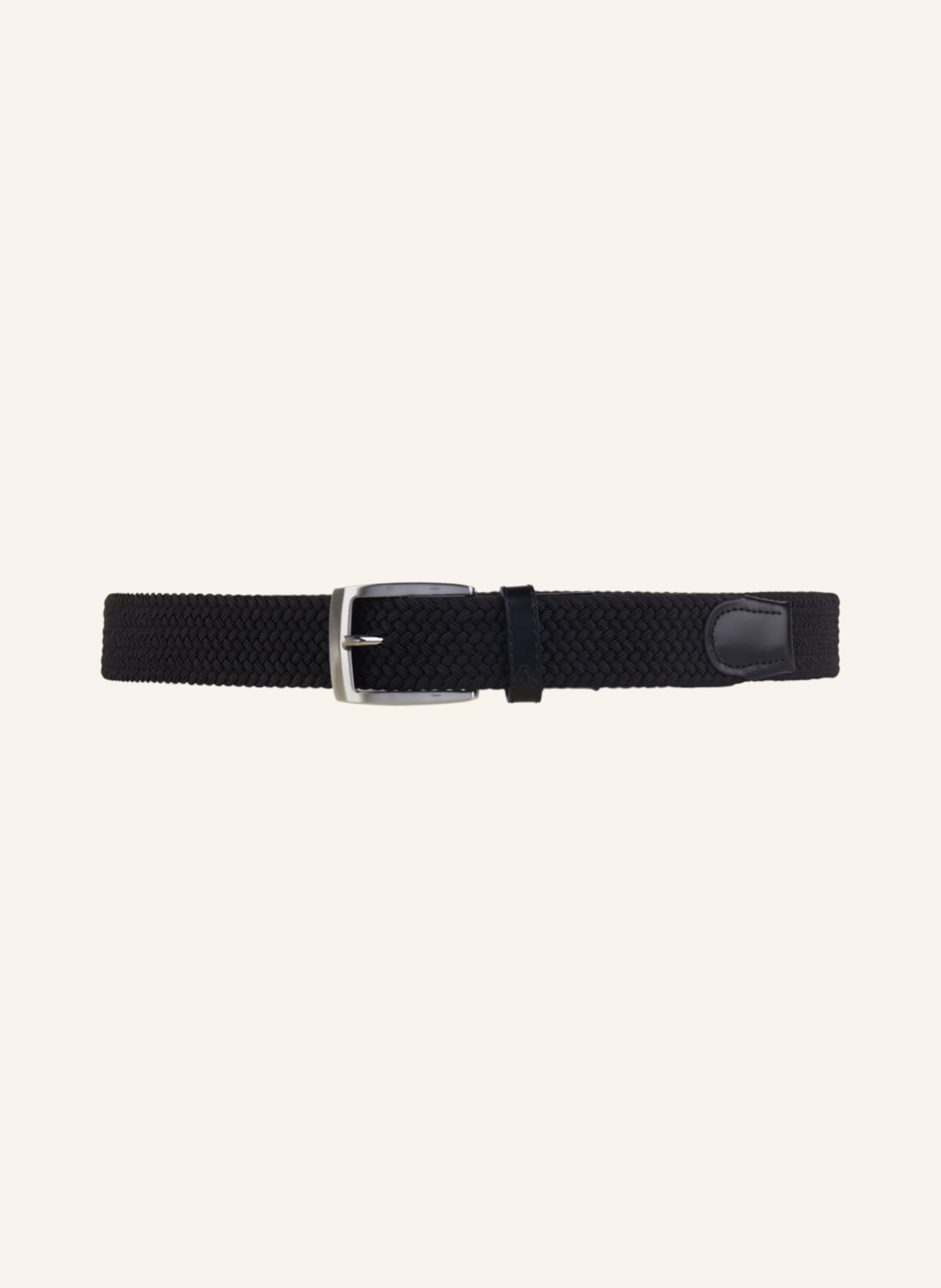 ALBERTO Braided belt BASIC, Color: BLACK (Image 2)