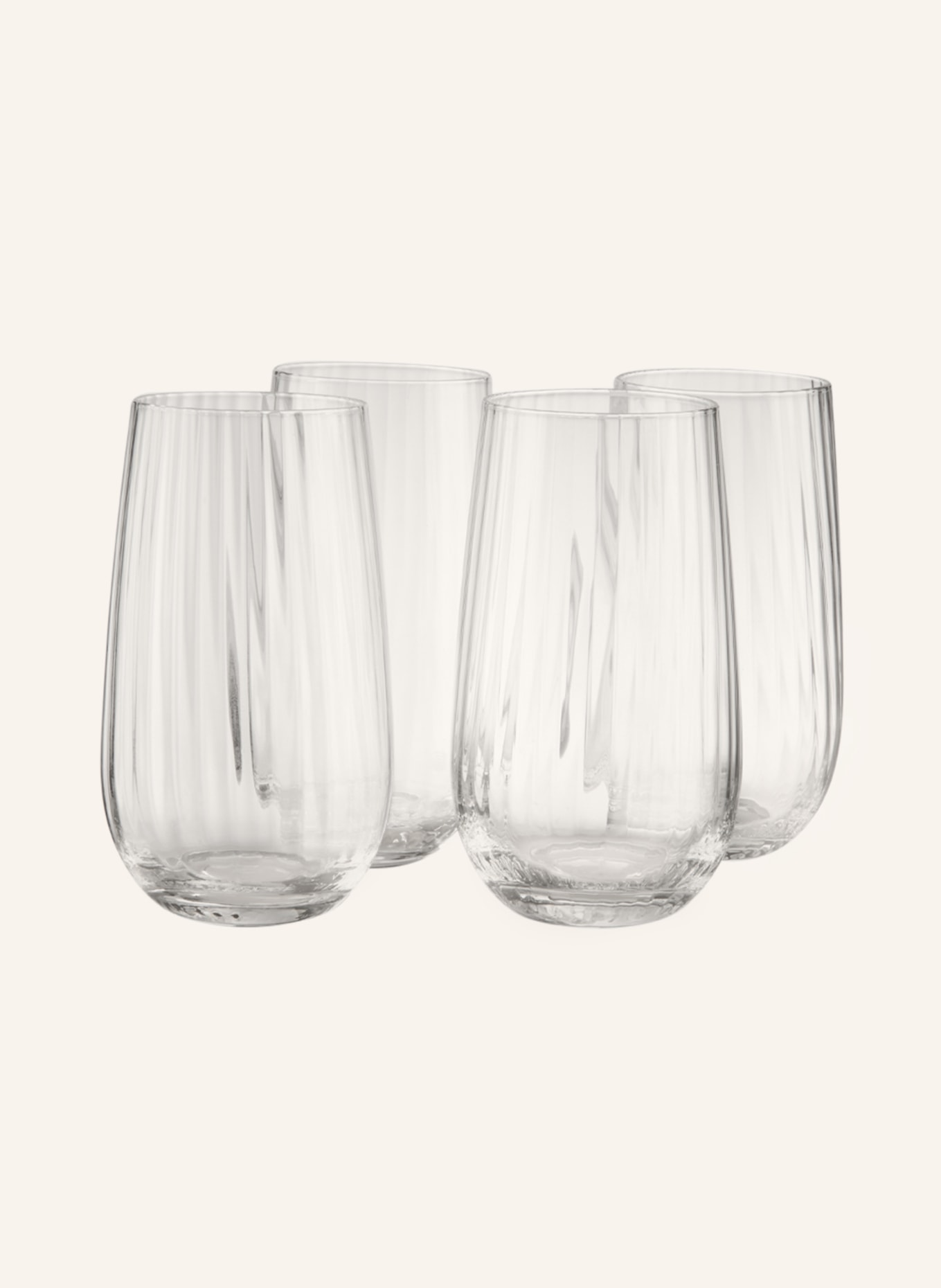 BROSTE COPENHAGEN Set of 4 drinking glasses SANDVIG, Color: WHITE (Image 1)