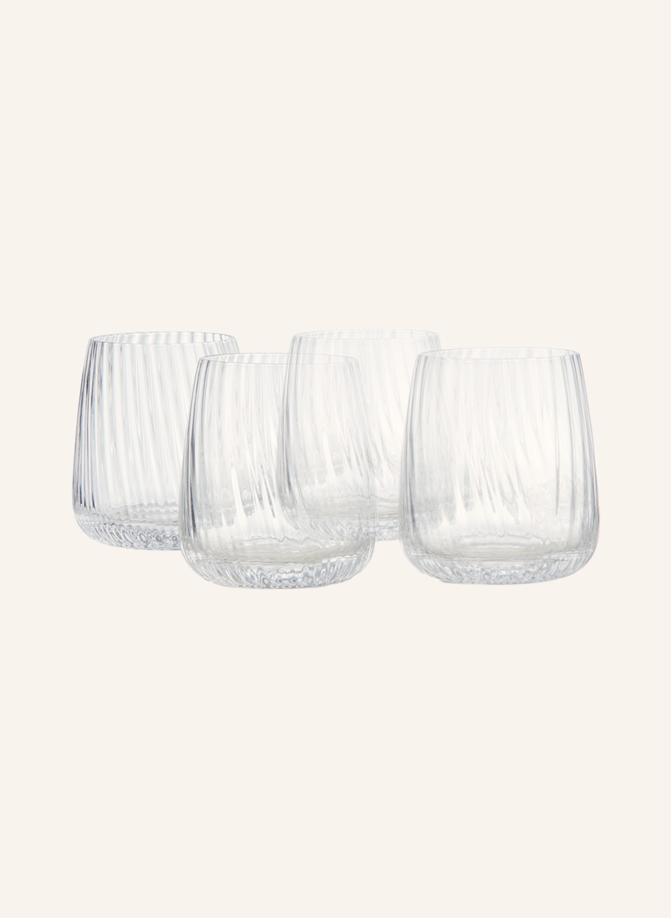 BROSTE COPENHAGEN Set of 4 drinking glasses SANDVIG, Color: WHITE (Image 1)