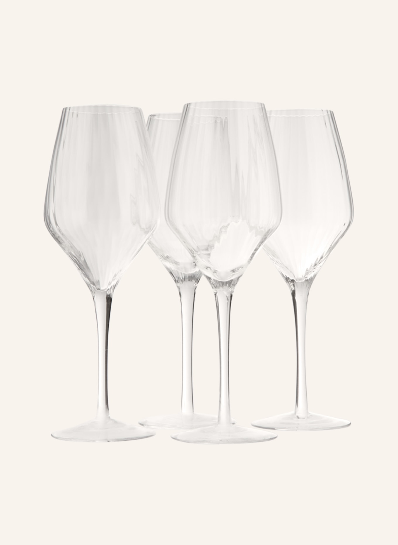 BROSTE COPENHAGEN Set of 4 wine glasses SANDVIG, Color: WHITE (Image 1)