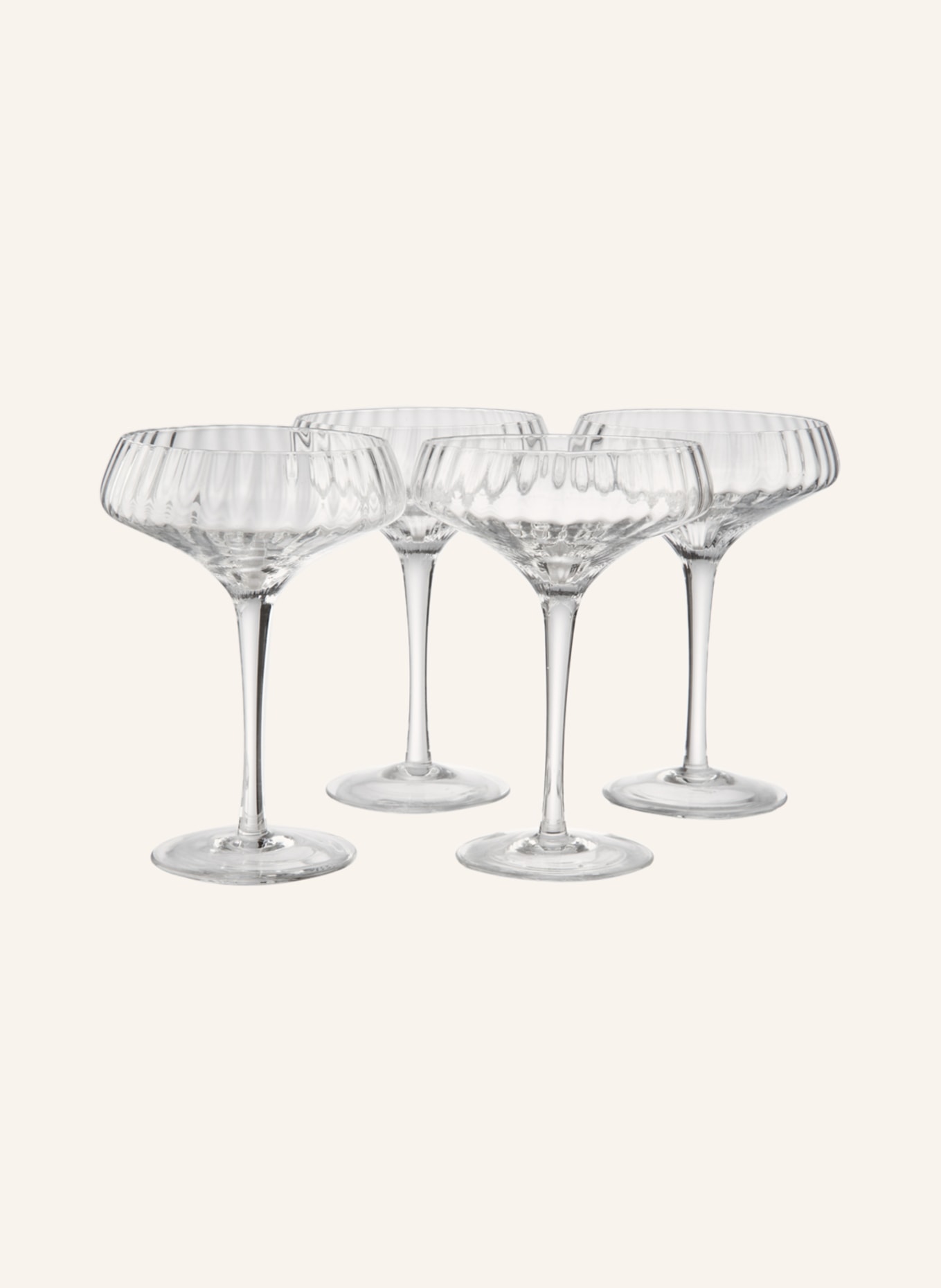 BROSTE COPENHAGEN Set of 4 cocktail glasses SANDVIG, Color: WHITE (Image 1)