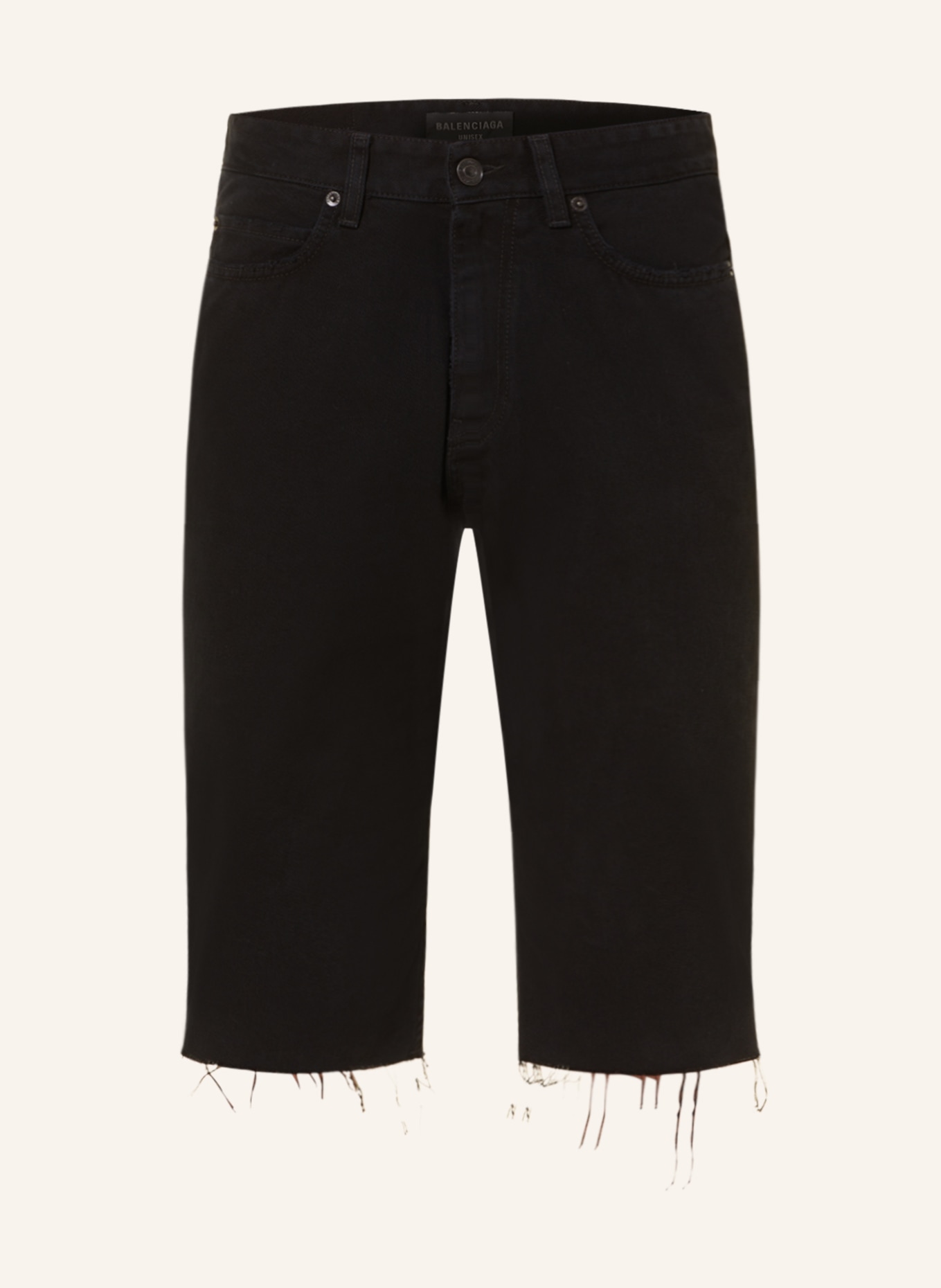 BALENCIAGA Szorty jeansowe, Kolor: 1700 PEACH PITCH BLACK (Obrazek 1)