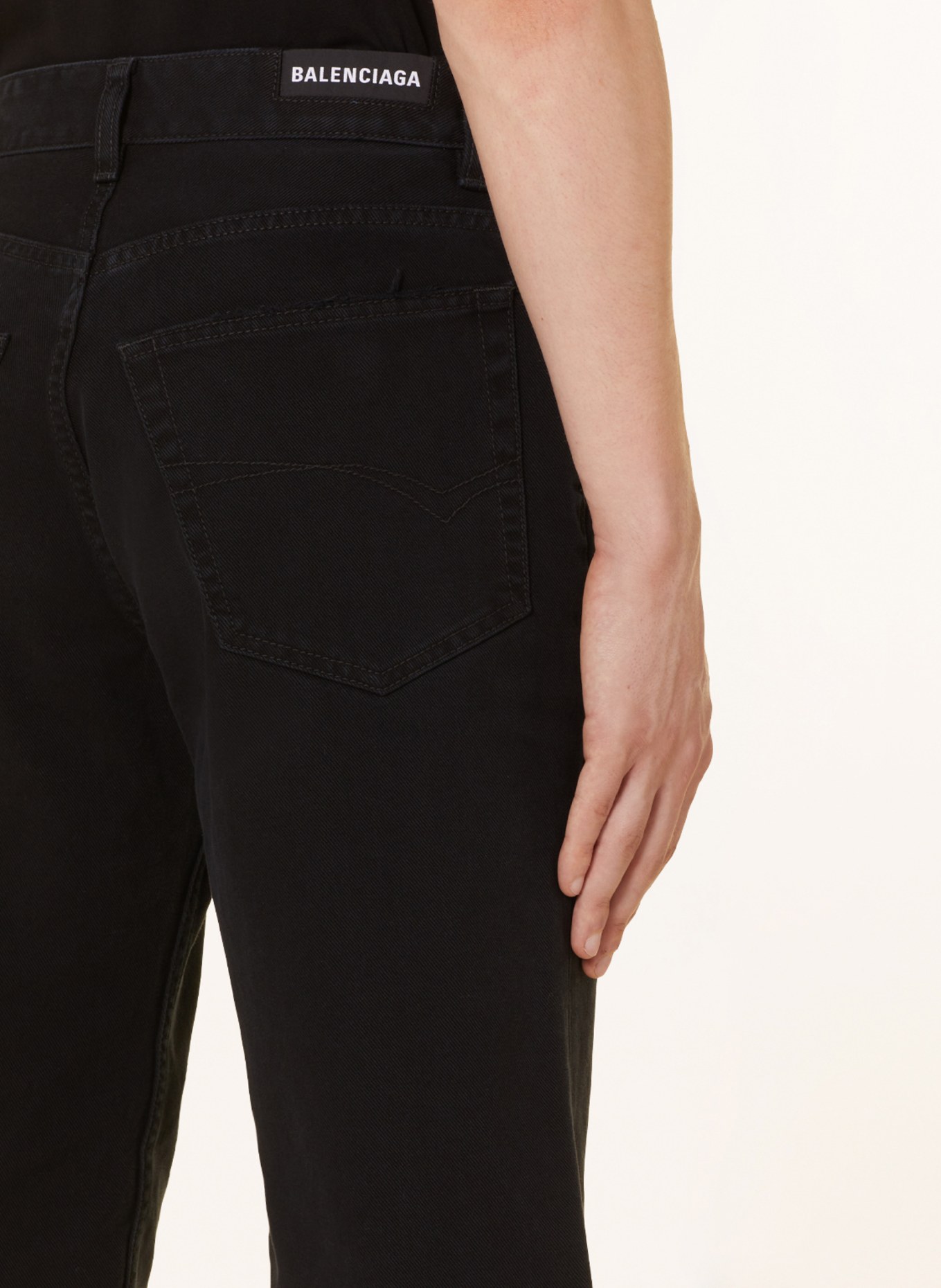 BALENCIAGA Szorty jeansowe, Kolor: 1700 PEACH PITCH BLACK (Obrazek 6)