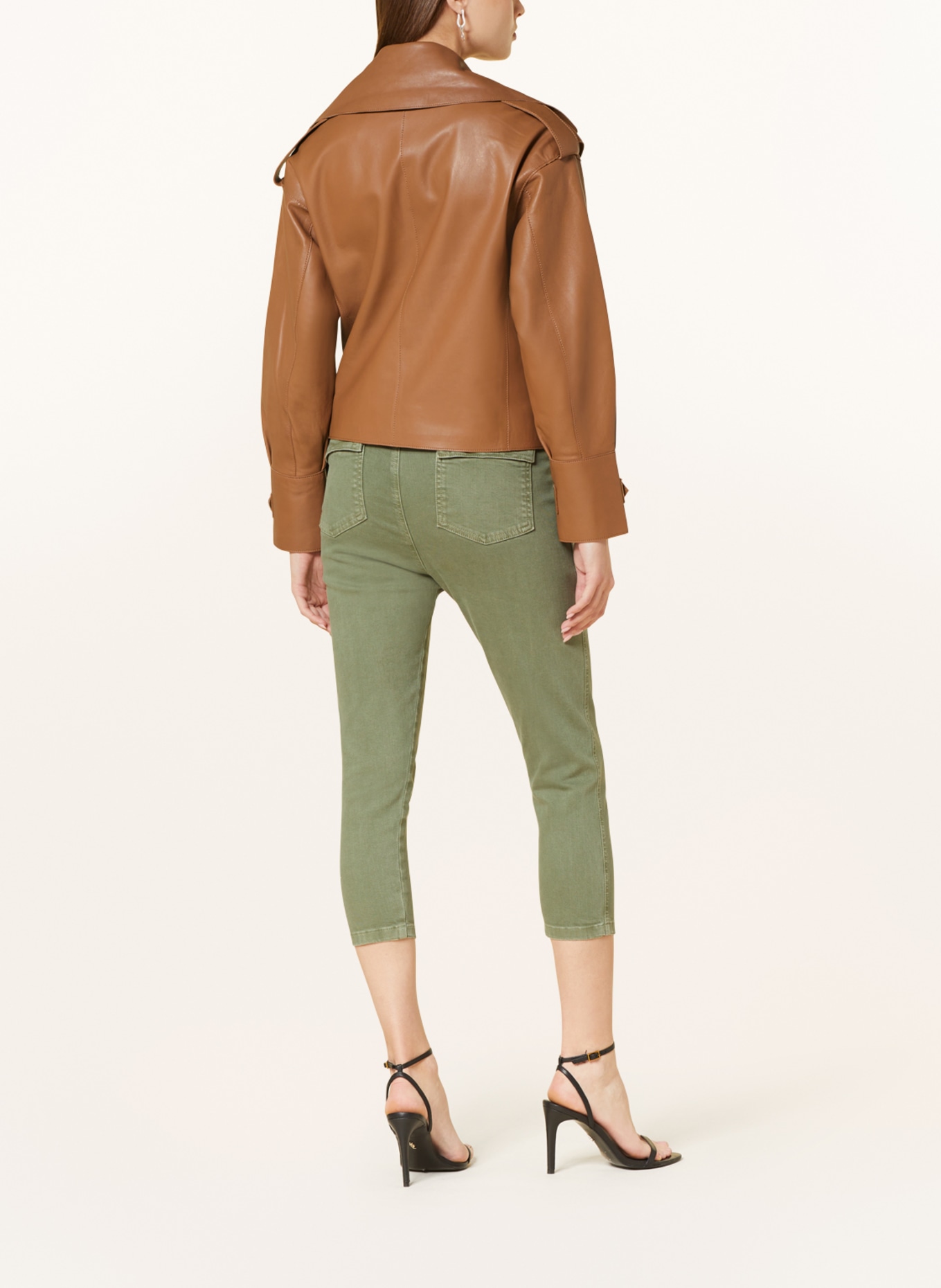 GITTA BANKO Leather jacket ALEXA, Color: COGNAC (Image 3)