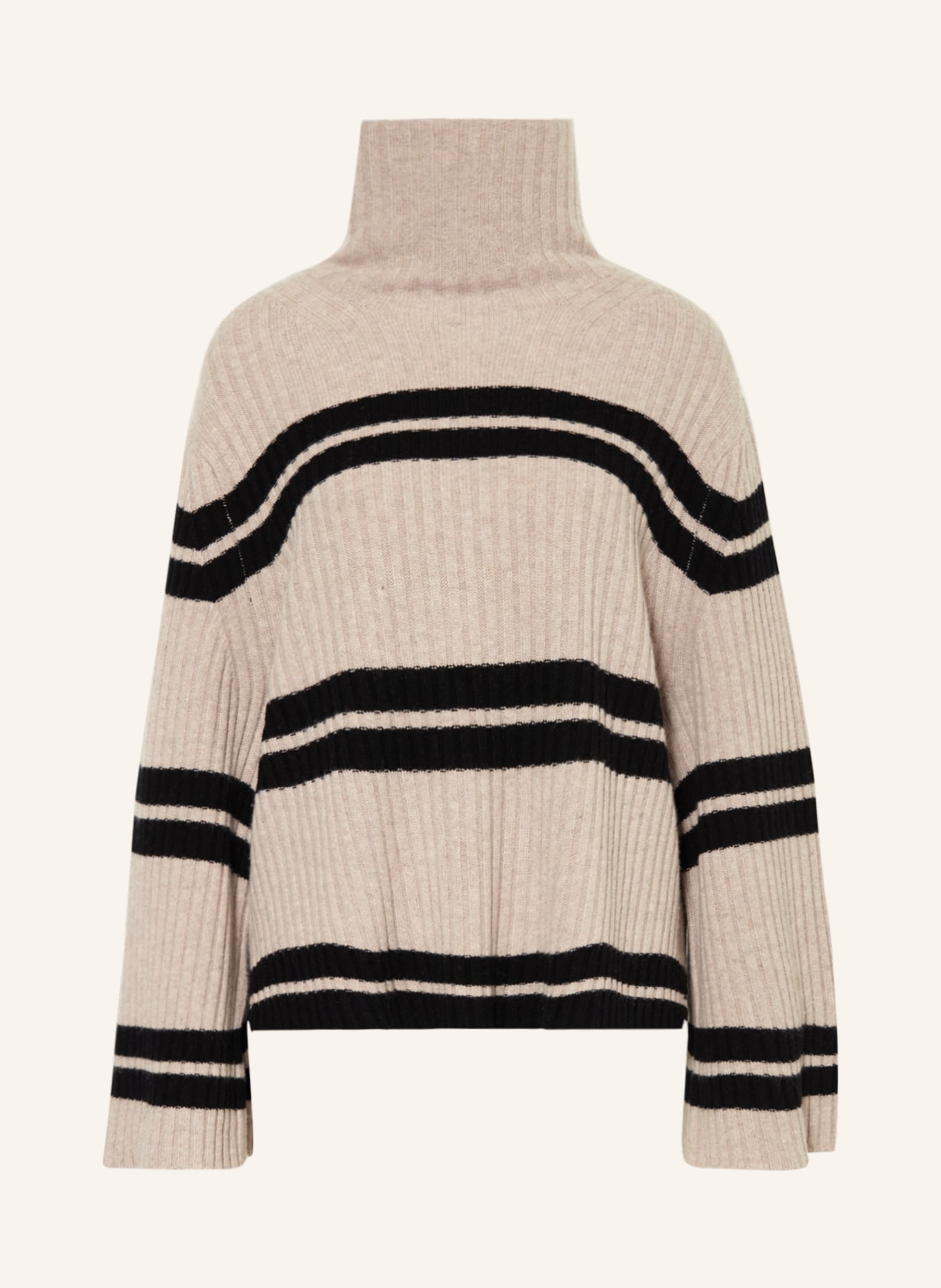 GITTA BANKO Turtleneck sweater NELE, Color: CREAM/ BLACK (Image 1)
