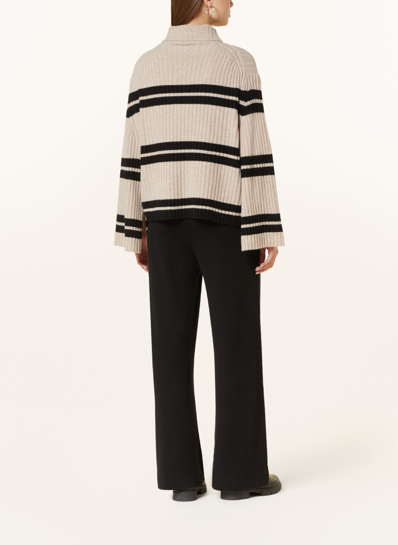 GITTA BANKO Turtleneck sweater NELE, Color: CREAM/ BLACK (Image 3)