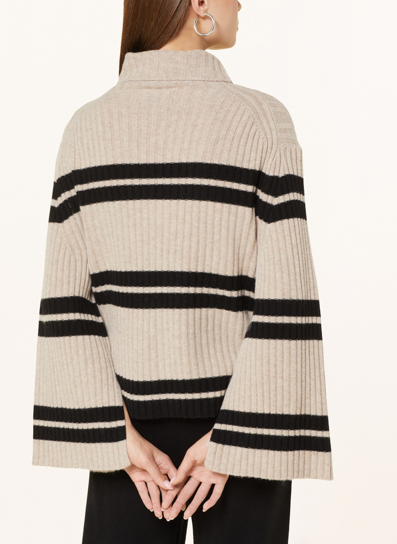 GITTA BANKO Turtleneck sweater NELE, Color: CREAM/ BLACK (Image 4)