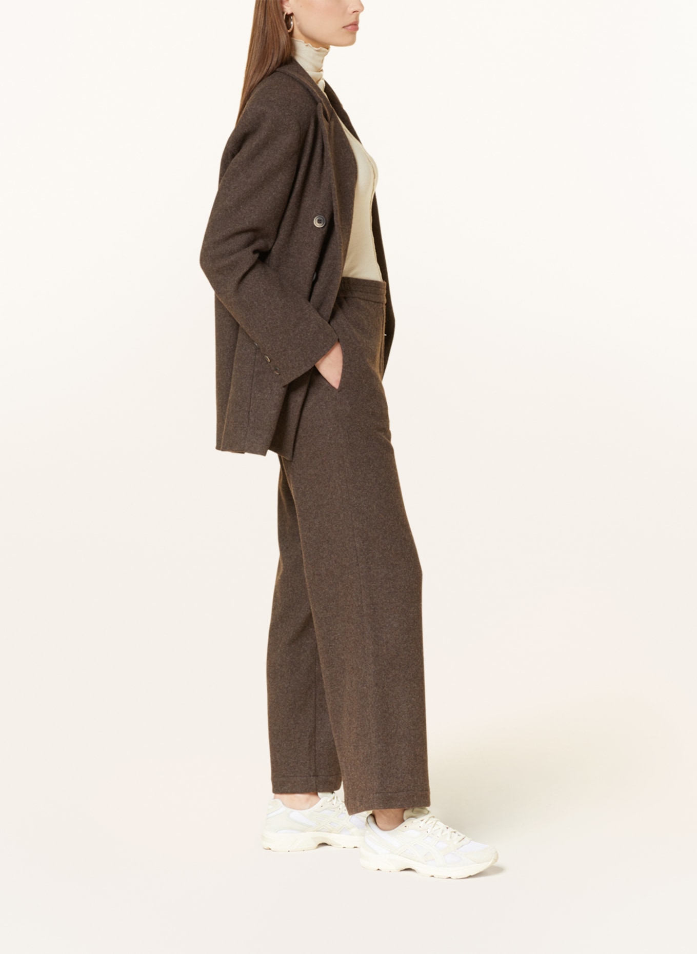 GITTA BANKO Wide leg trousers MARGOT, Color: BROWN (Image 4)