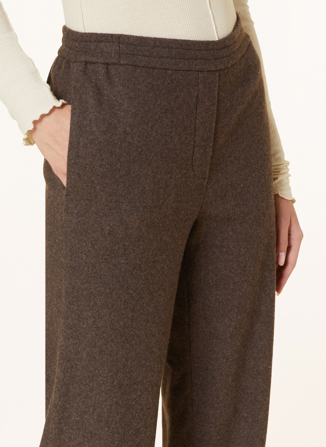 GITTA BANKO Wide leg trousers MARGOT, Color: BROWN (Image 5)