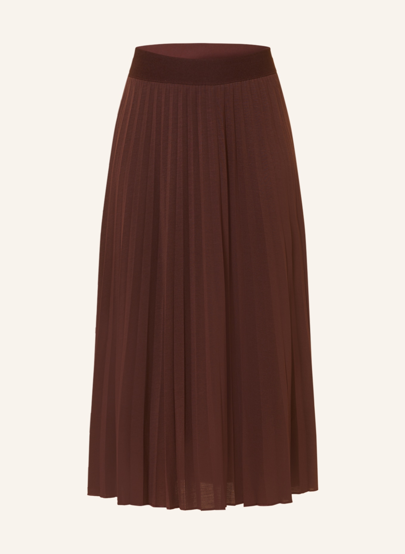 Marc O'Polo Jersey skirt with pleats, Color: BROWN (Image 1)