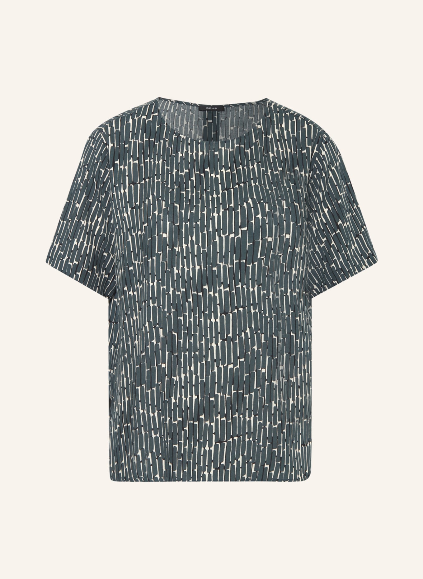 OPUS Shirt blouse FASPA, Color: TEAL/ BLACK/ WHITE (Image 1)