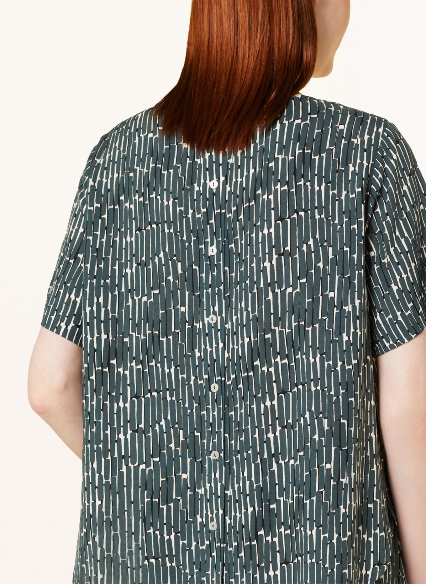 OPUS Shirt blouse FASPA, Color: TEAL/ BLACK/ WHITE (Image 4)