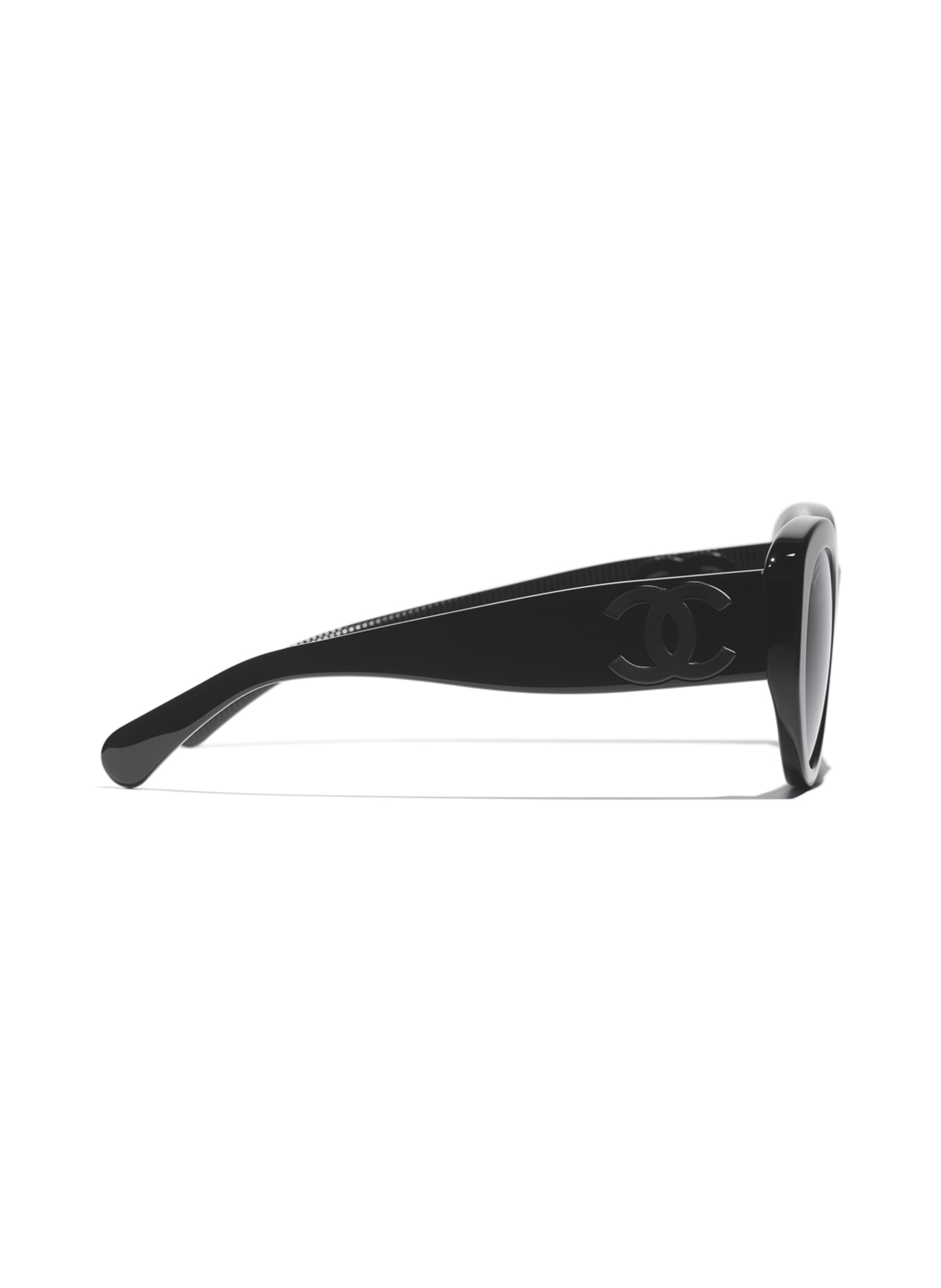 CHANEL Cat-eye shaped sunglasses, Color: C888T8 - BLACK/ GRAY POLARIZED (Image 3)
