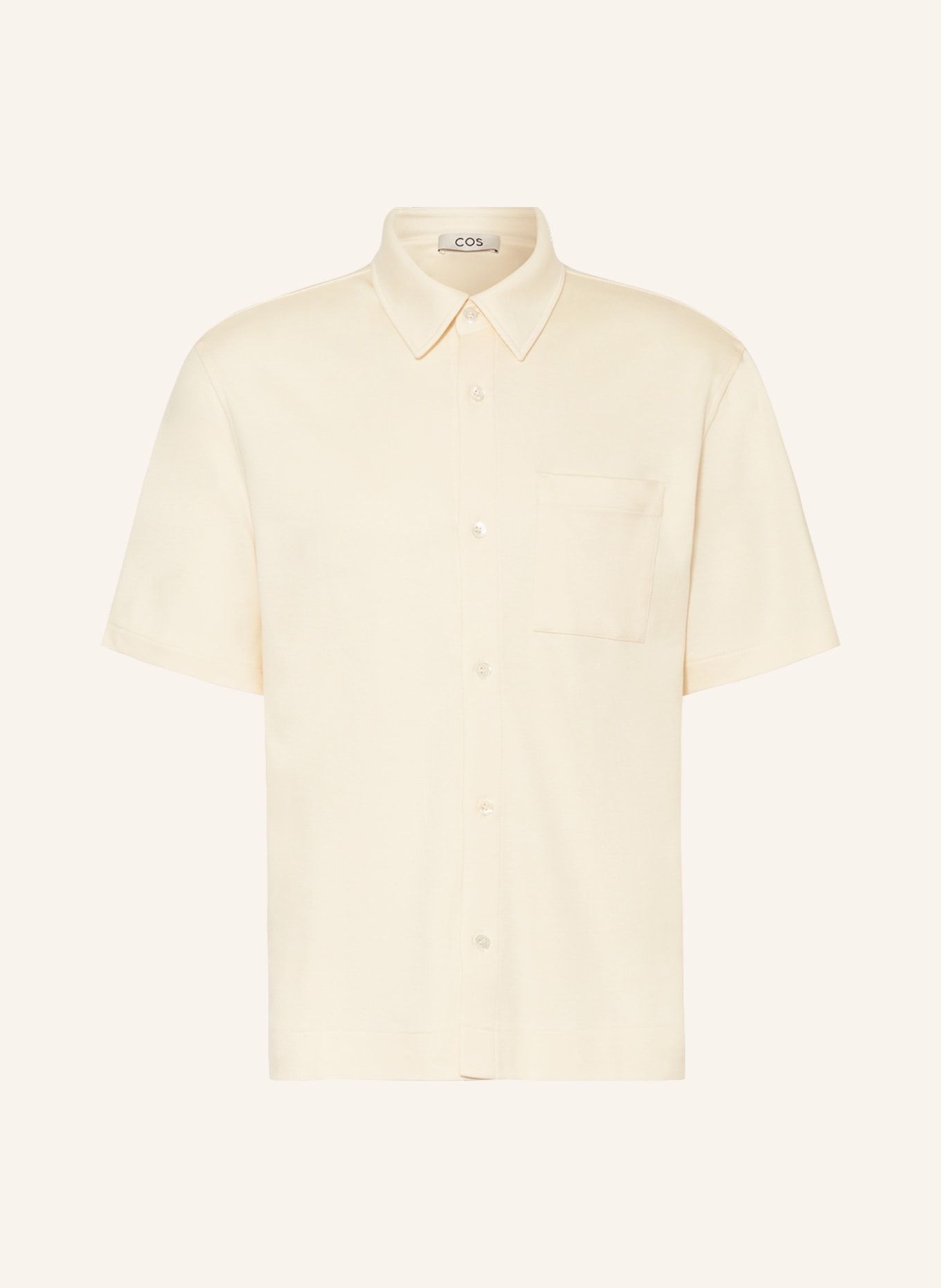 COS Short sleeve shirt relaxed fit, Color: CREAM (Image 1)