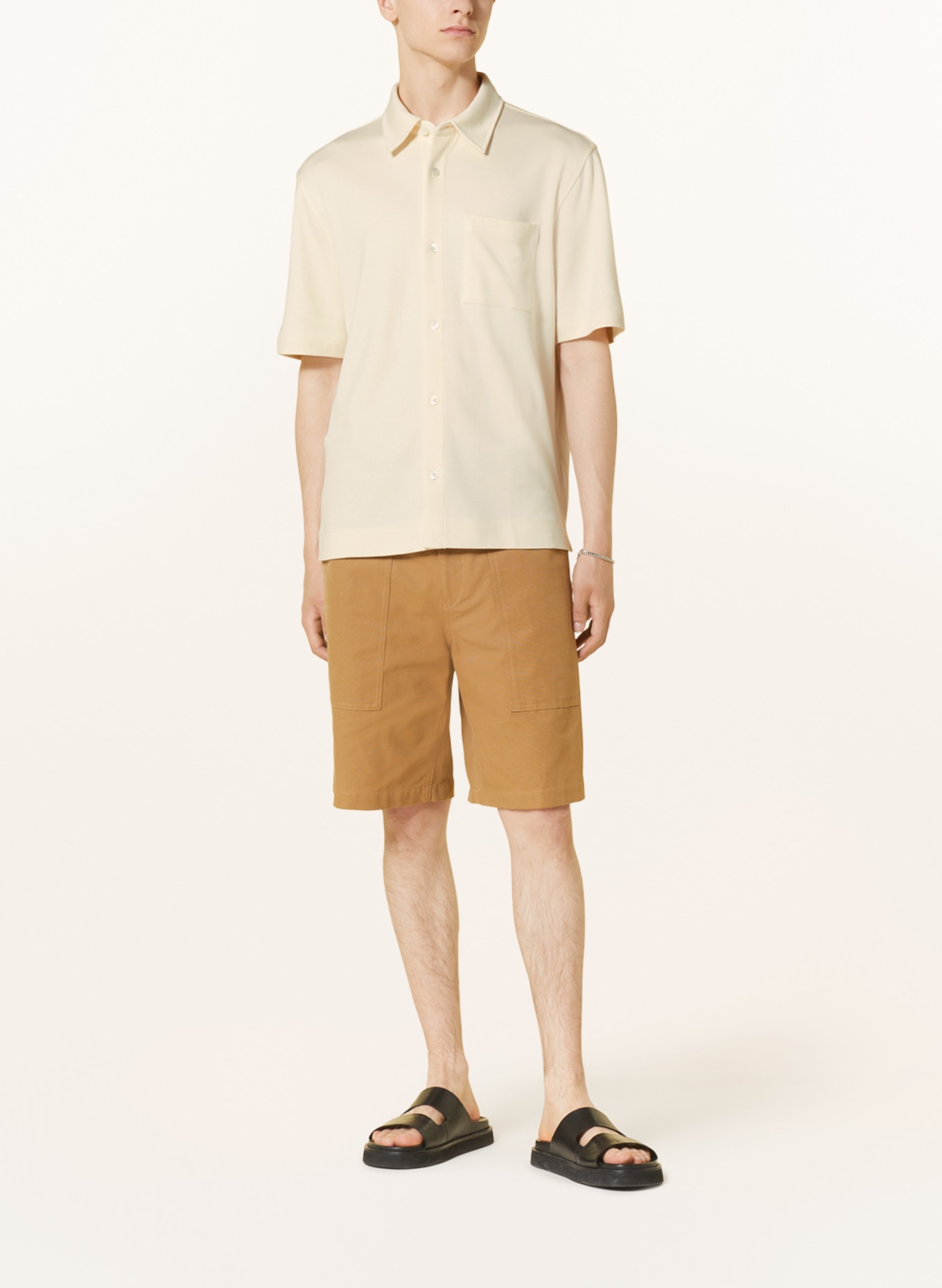 COS Short sleeve shirt relaxed fit, Color: CREAM (Image 2)