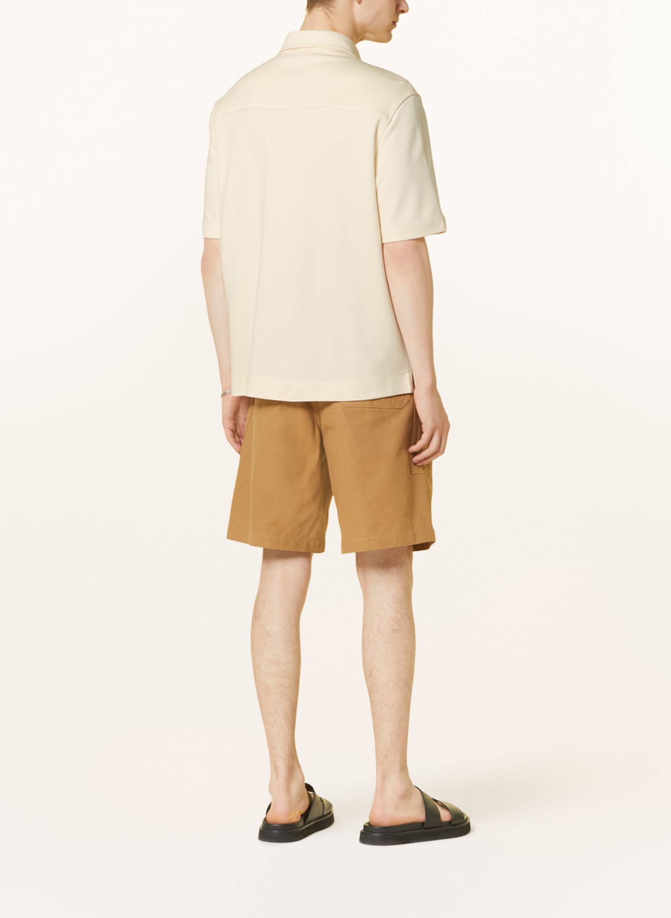 COS Short sleeve shirt relaxed fit, Color: CREAM (Image 3)