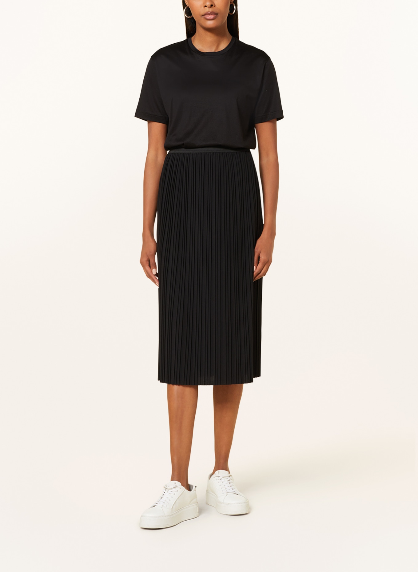 CARTOON Pleated skirt, Color: BLACK (Image 2)