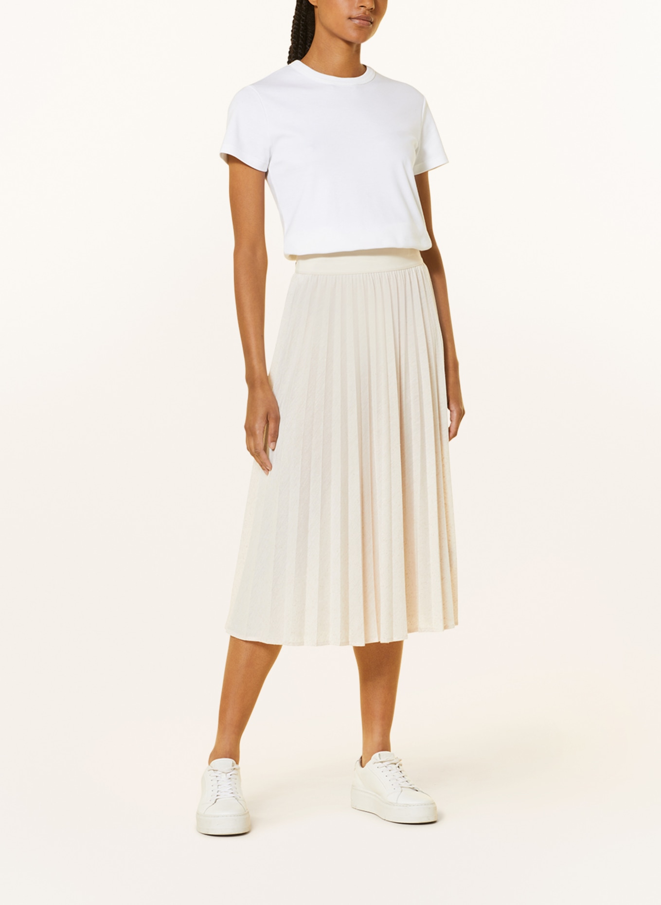 CARTOON Pleated skirt, Color: CREAM (Image 2)