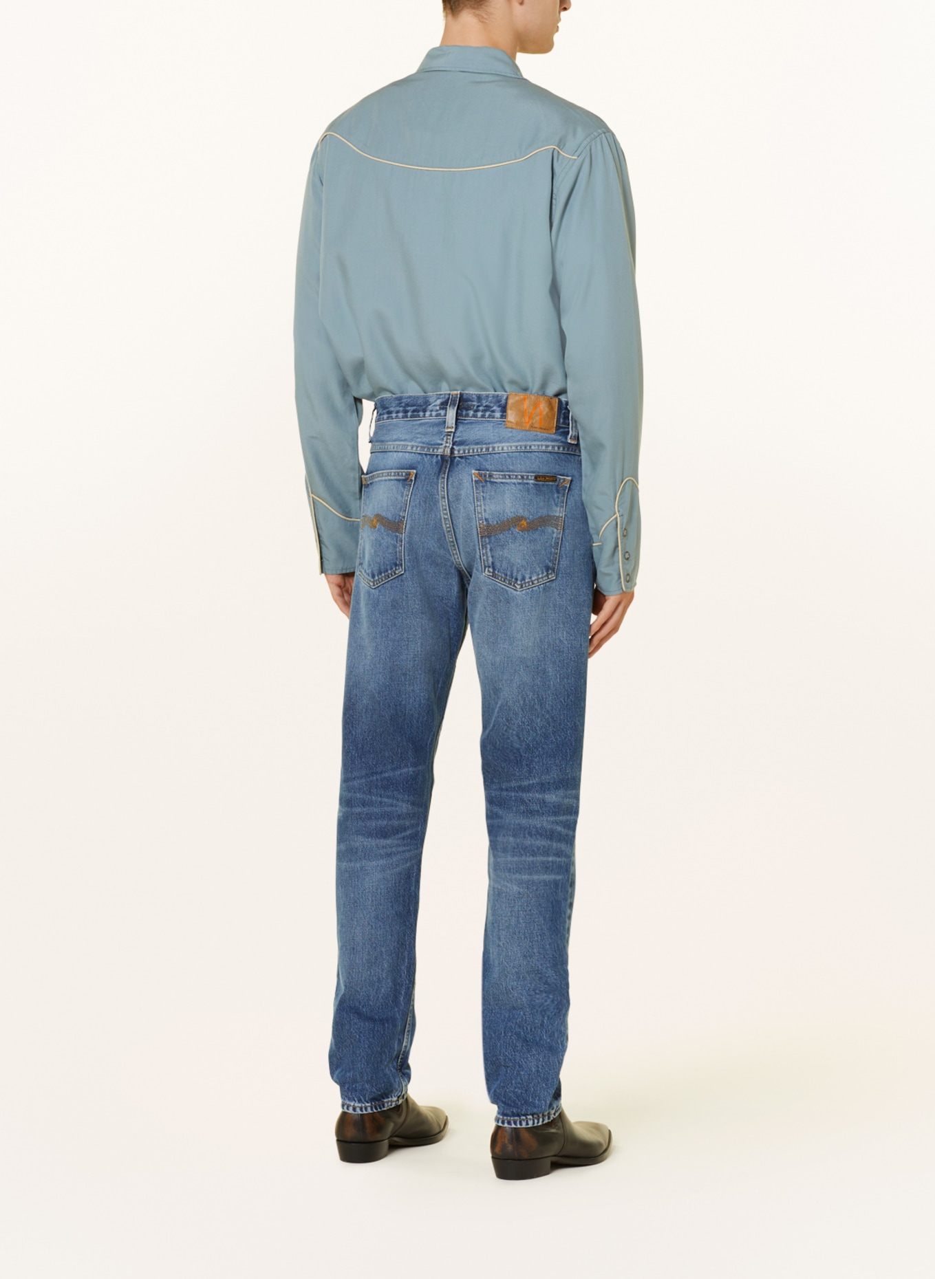Nudie Jeans Jeans STEADY EDDIE II Tapered Fit, Farbe: Blue Tornado (Bild 3)