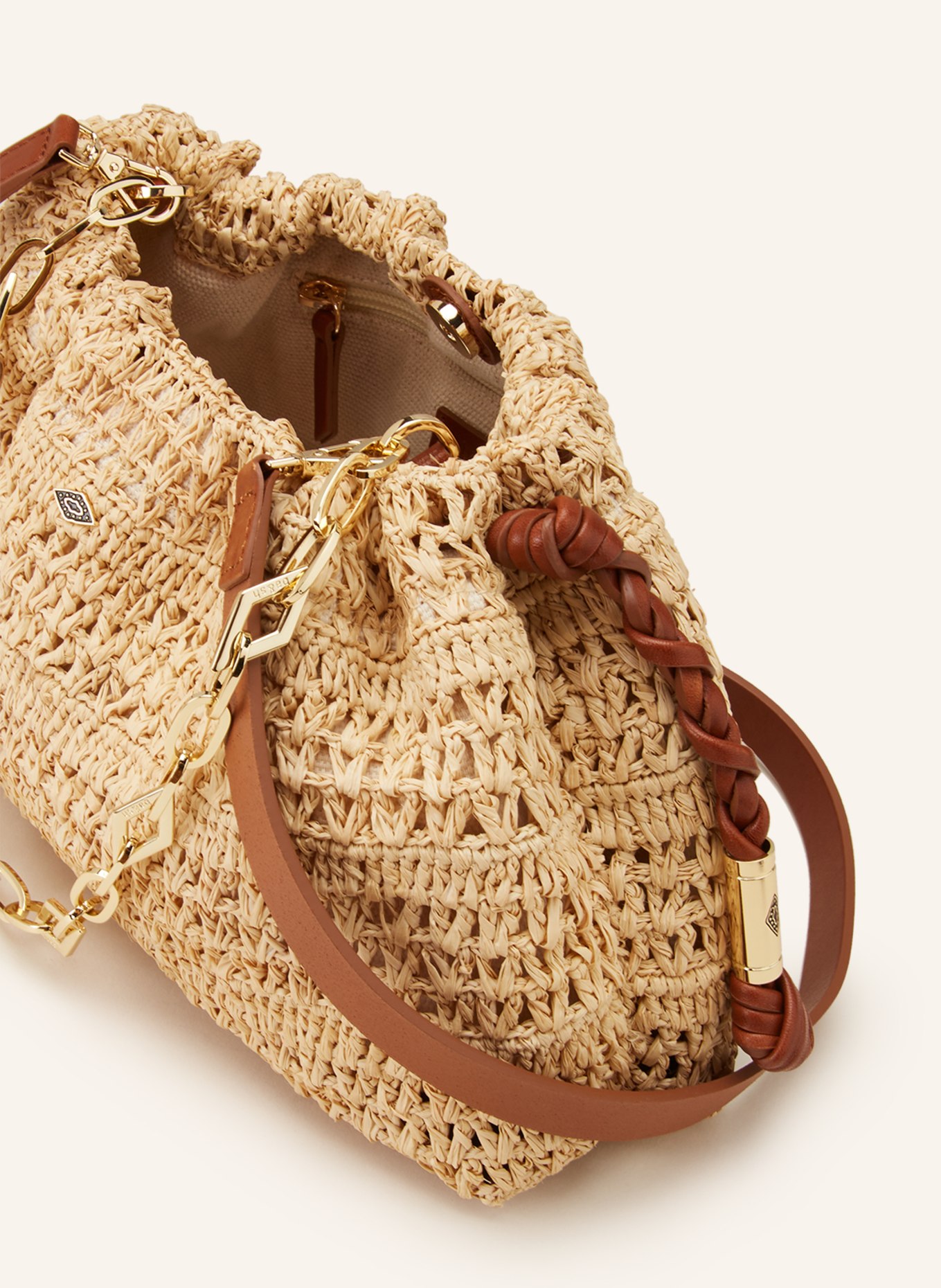 ba&sh Schultertasche JUNE: HELLBRAUN / BRAUN