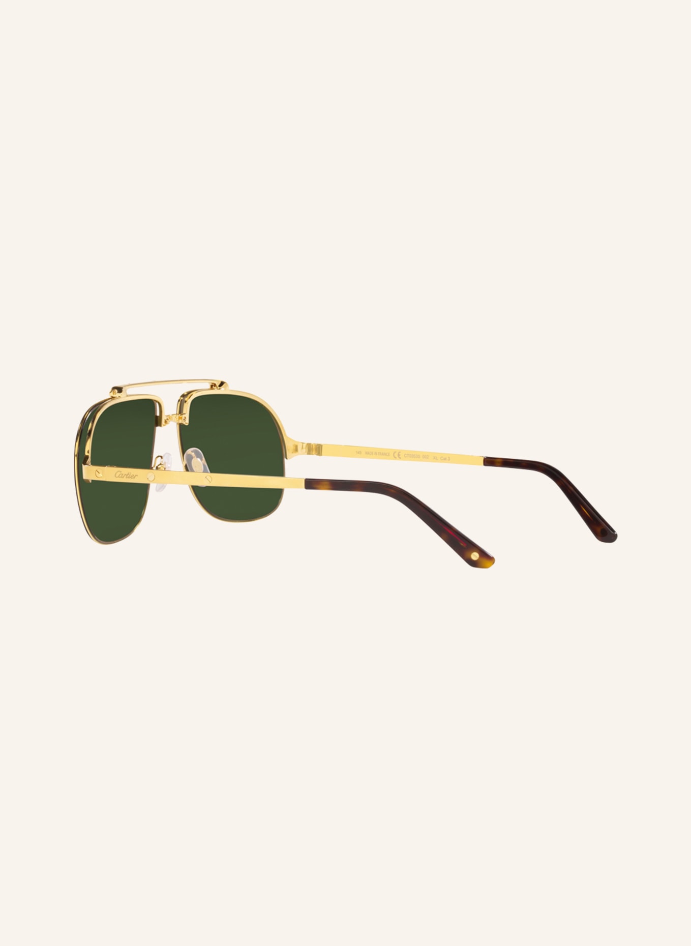 Cartier Sunglasses CT0353S, Color: 2300J1 - GOLD/GREEN (Image 4)