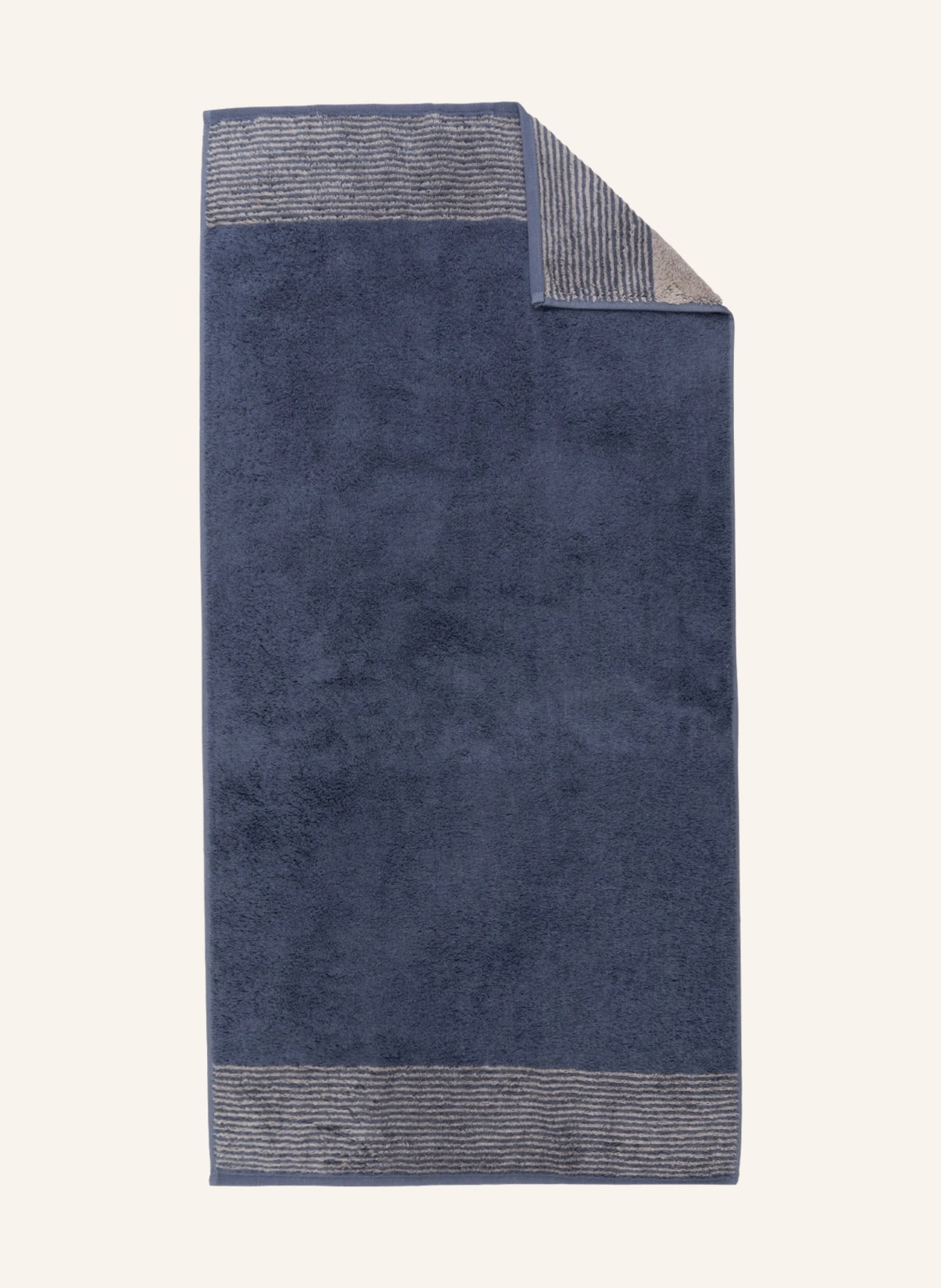 Cawö Handtuch, Farbe: BLAU/ HELLGRAU (Bild 1)