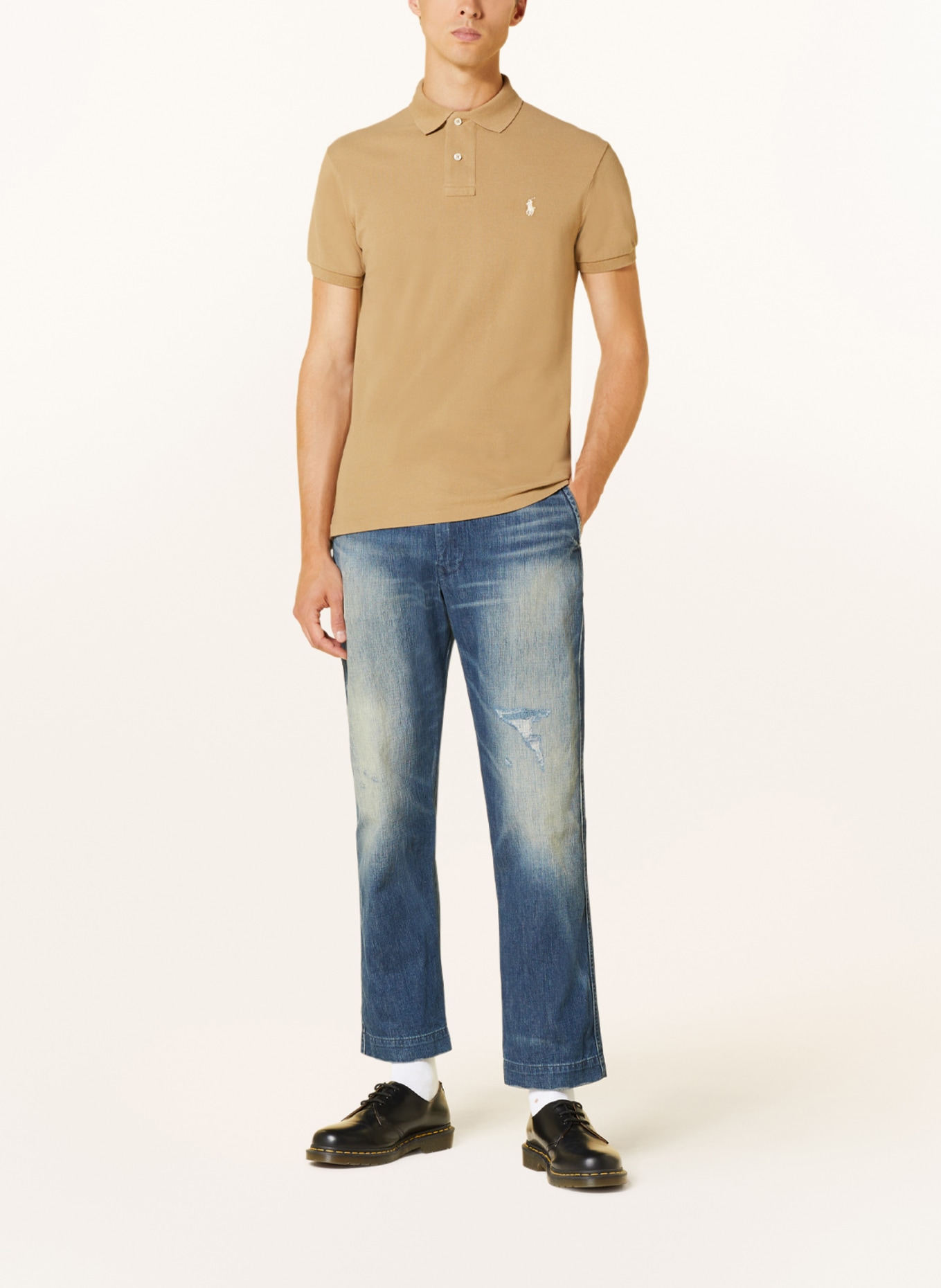 POLO RALPH LAUREN Piqué-Poloshirt Slim Fit, Farbe: CAMEL (Bild 2)