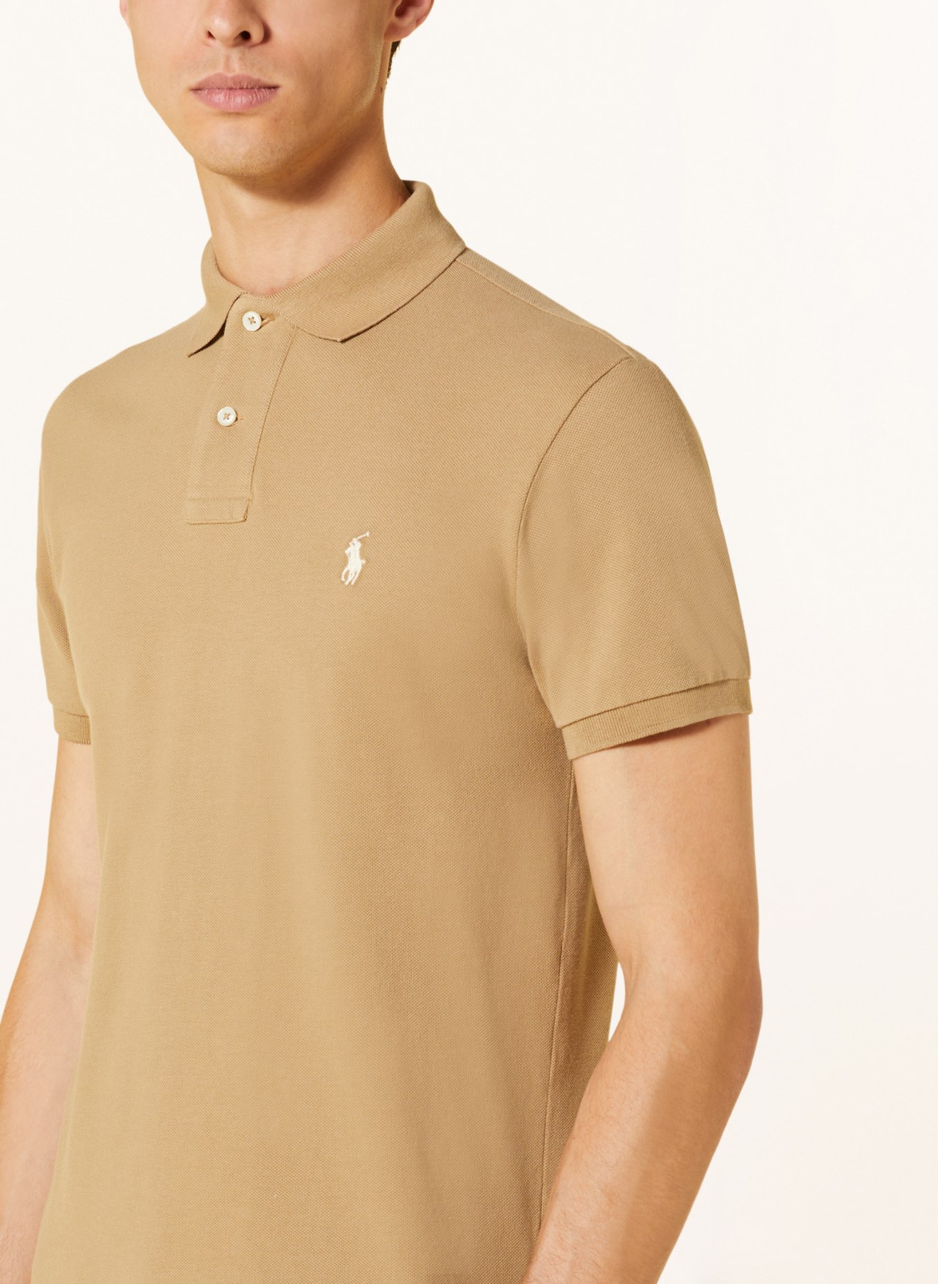 POLO RALPH LAUREN Piqué-Poloshirt Slim Fit, Farbe: CAMEL (Bild 4)