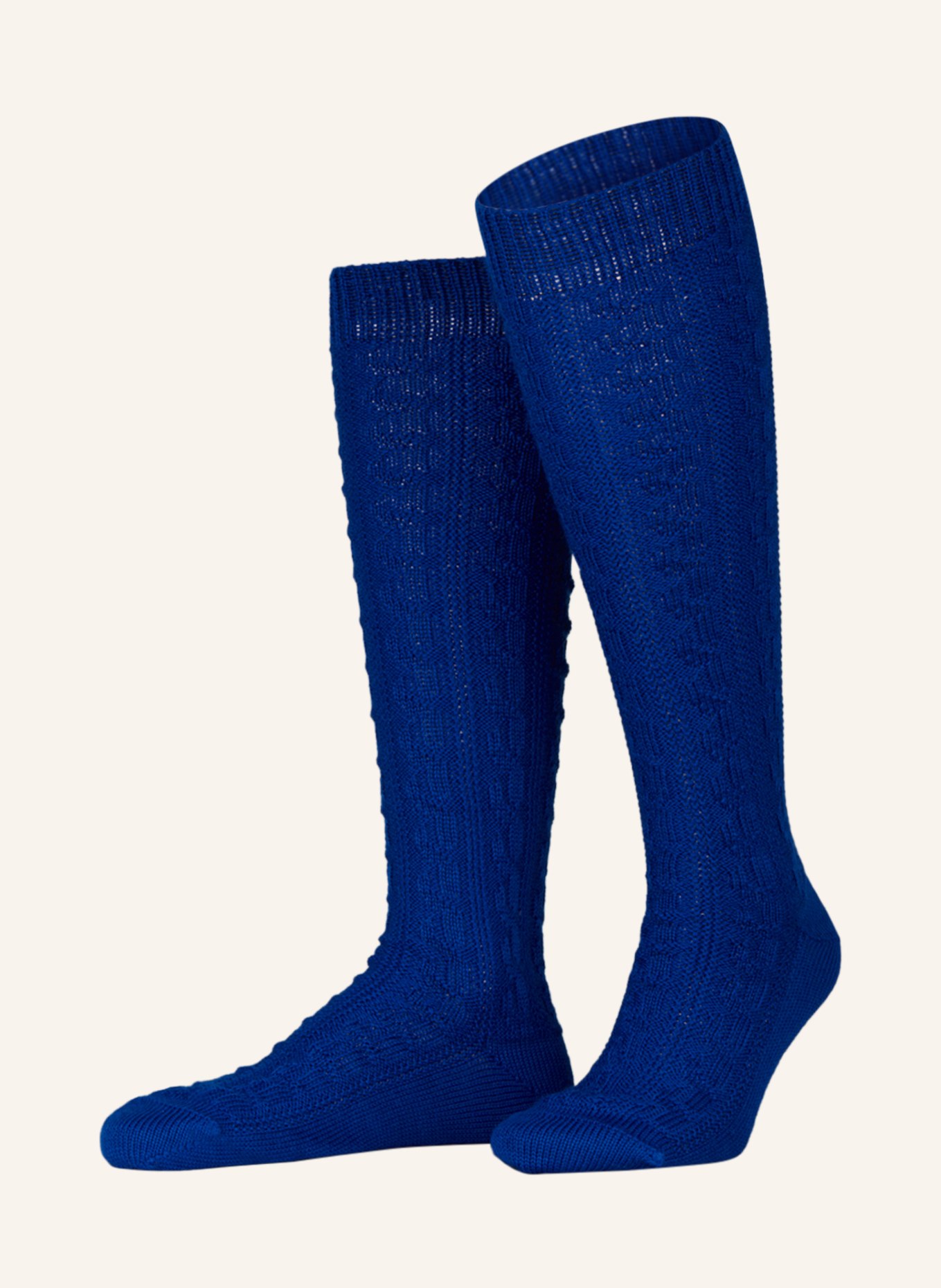 LUSANA Trachten-Kniestrümpfe: BLAU