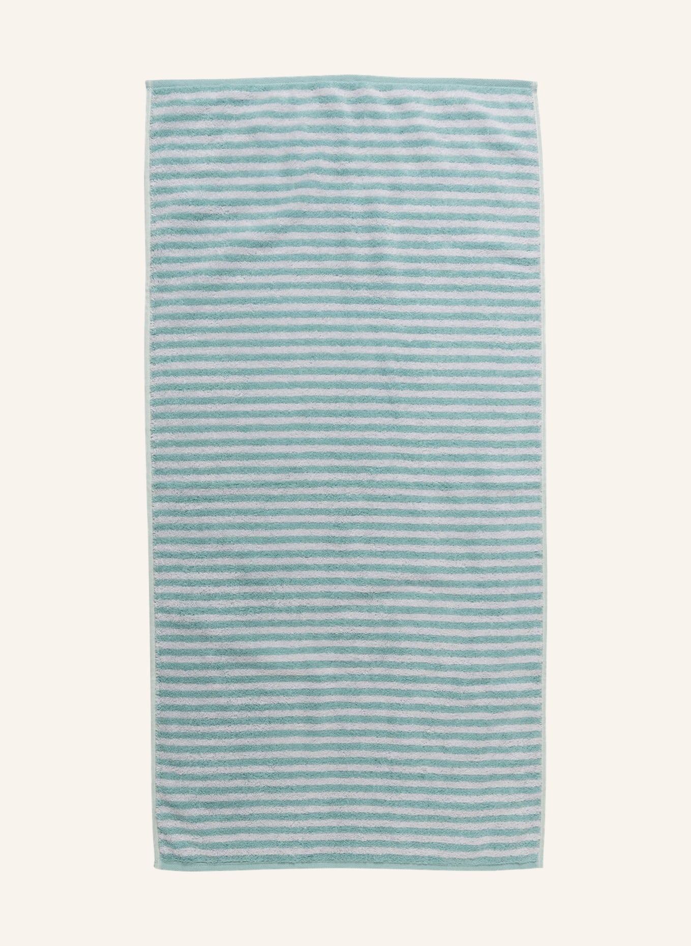 Cawö Handtuch CAMPUS, Farbe: MINT/ GRAU GESTREIFT (Bild 1)