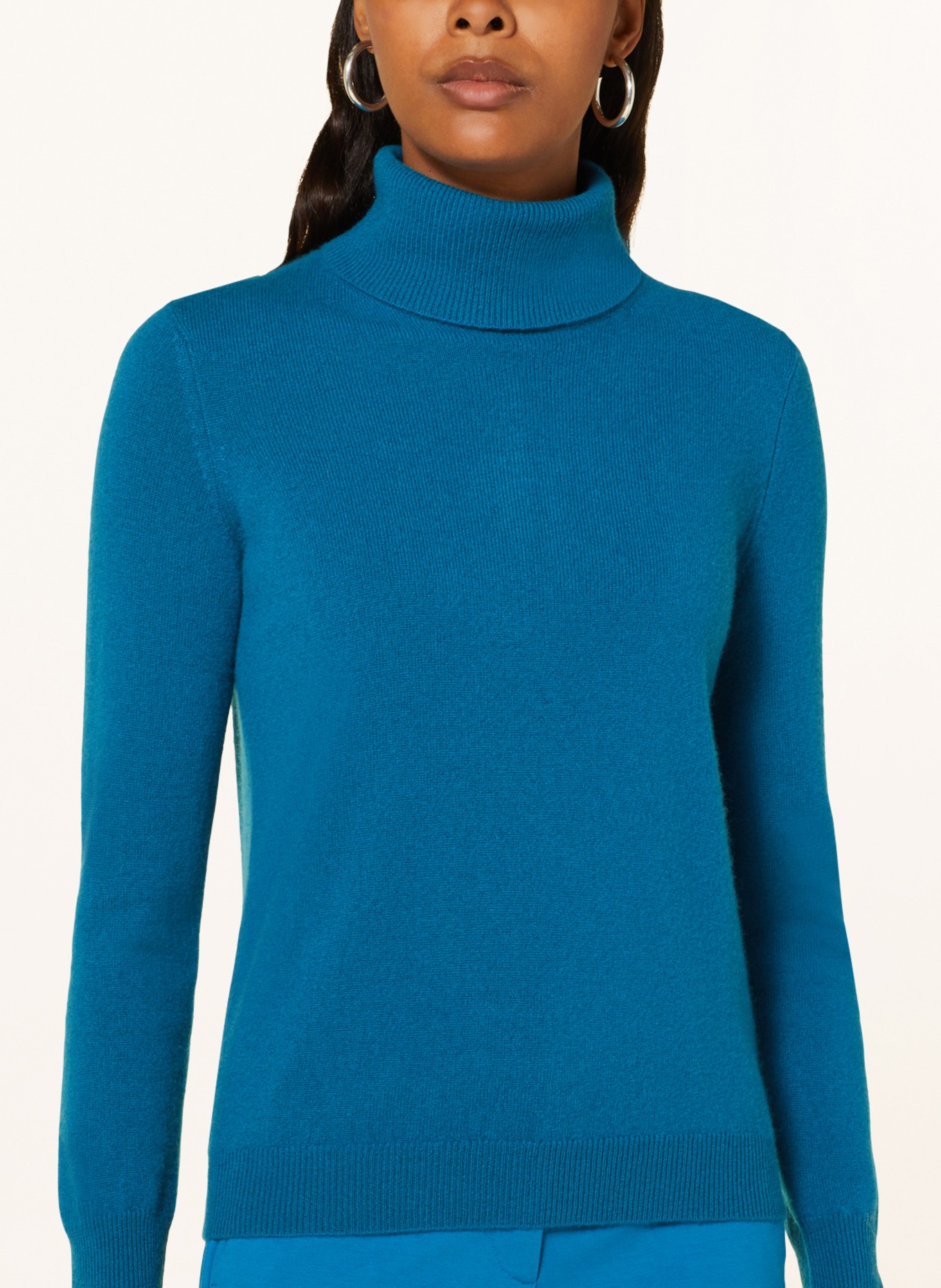 lilienfels Turtleneck sweater in cashmere, Color: TEAL (Image 4)