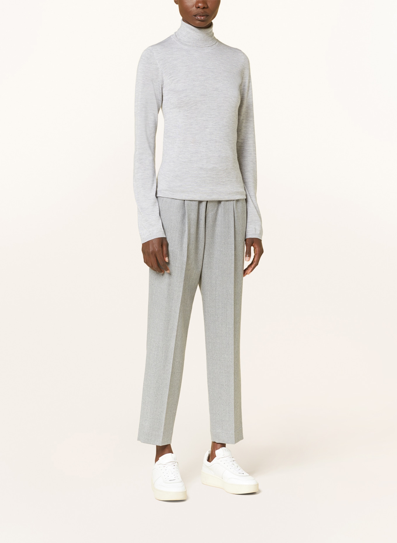BRUNELLO CUCINELLI Cashmere-Pullover mit Seide, Farbe: GRAU (Bild 2)