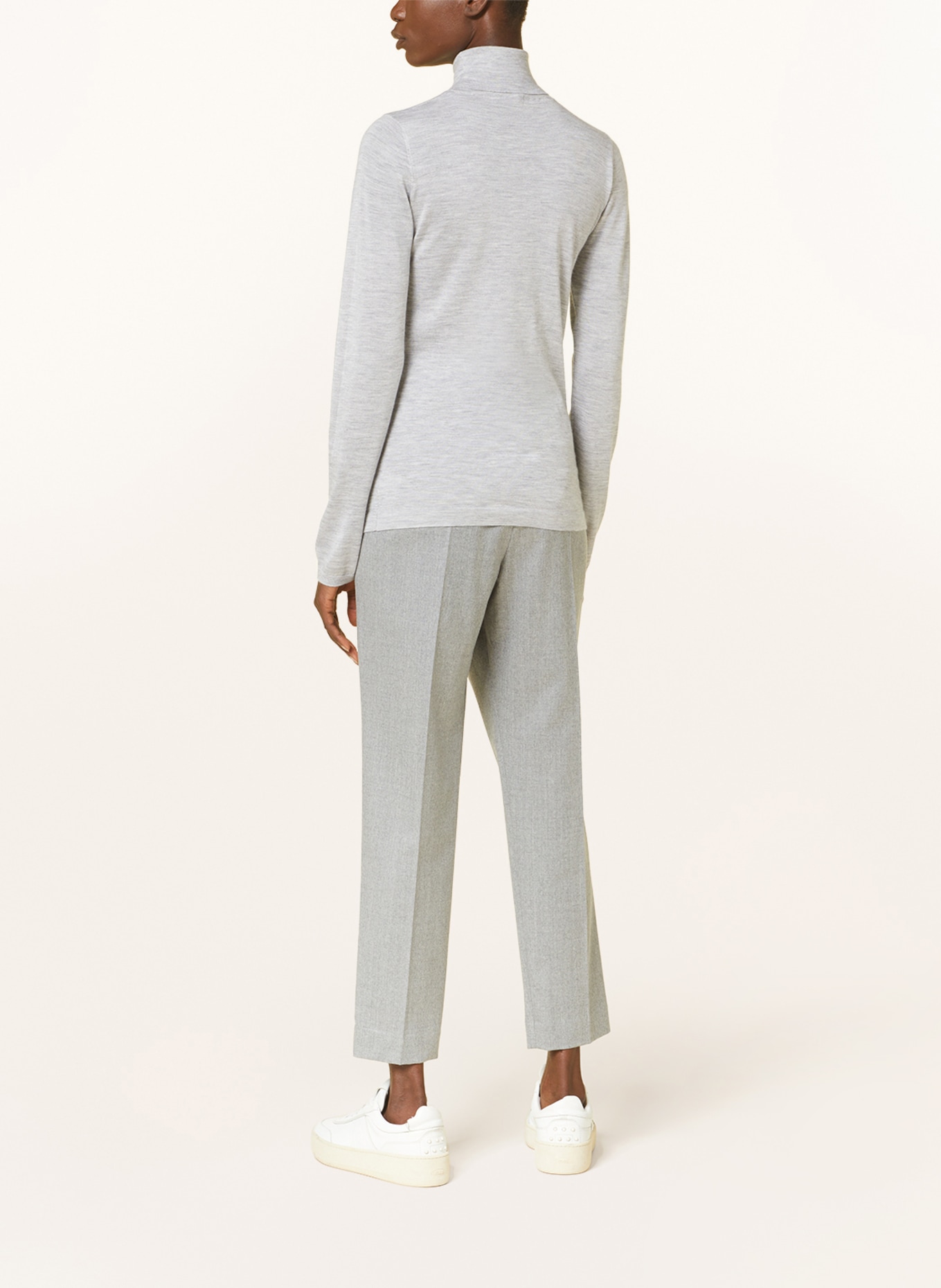 BRUNELLO CUCINELLI Cashmere sweater with silk, Color: GRAY (Image 3)