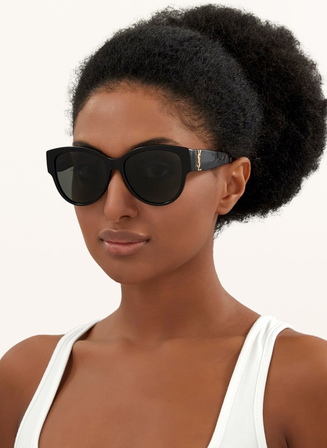 SAINT LAURENT Sunglasses YS000068, Color: 1100L1 - BLACK/ TAUPE (Image 5)